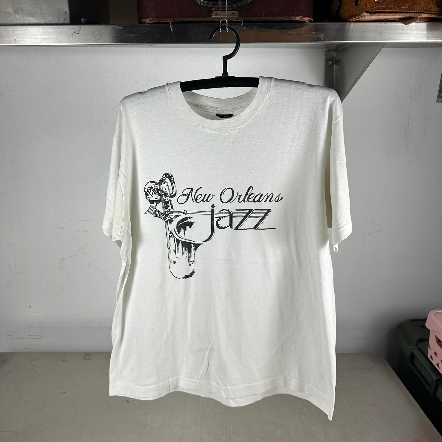 Vintage 80s New Orleans Jazz Graphic Single Stitch T-shirt