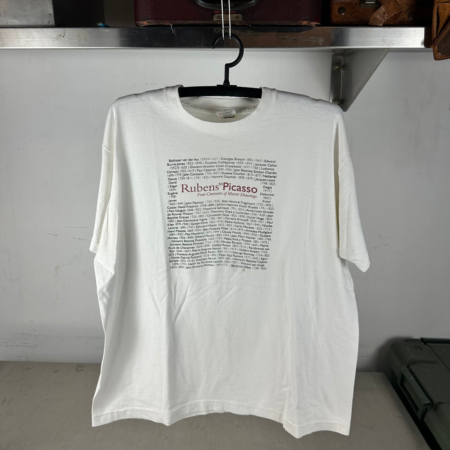 Vintage 90s Rubens to Picasso Four Centuries of Master Drawings Art Single Stitch T-Shirt