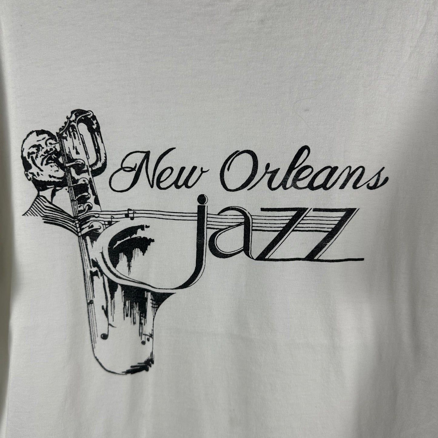 Vintage 80s New Orleans Jazz Graphic Single Stitch T-shirt