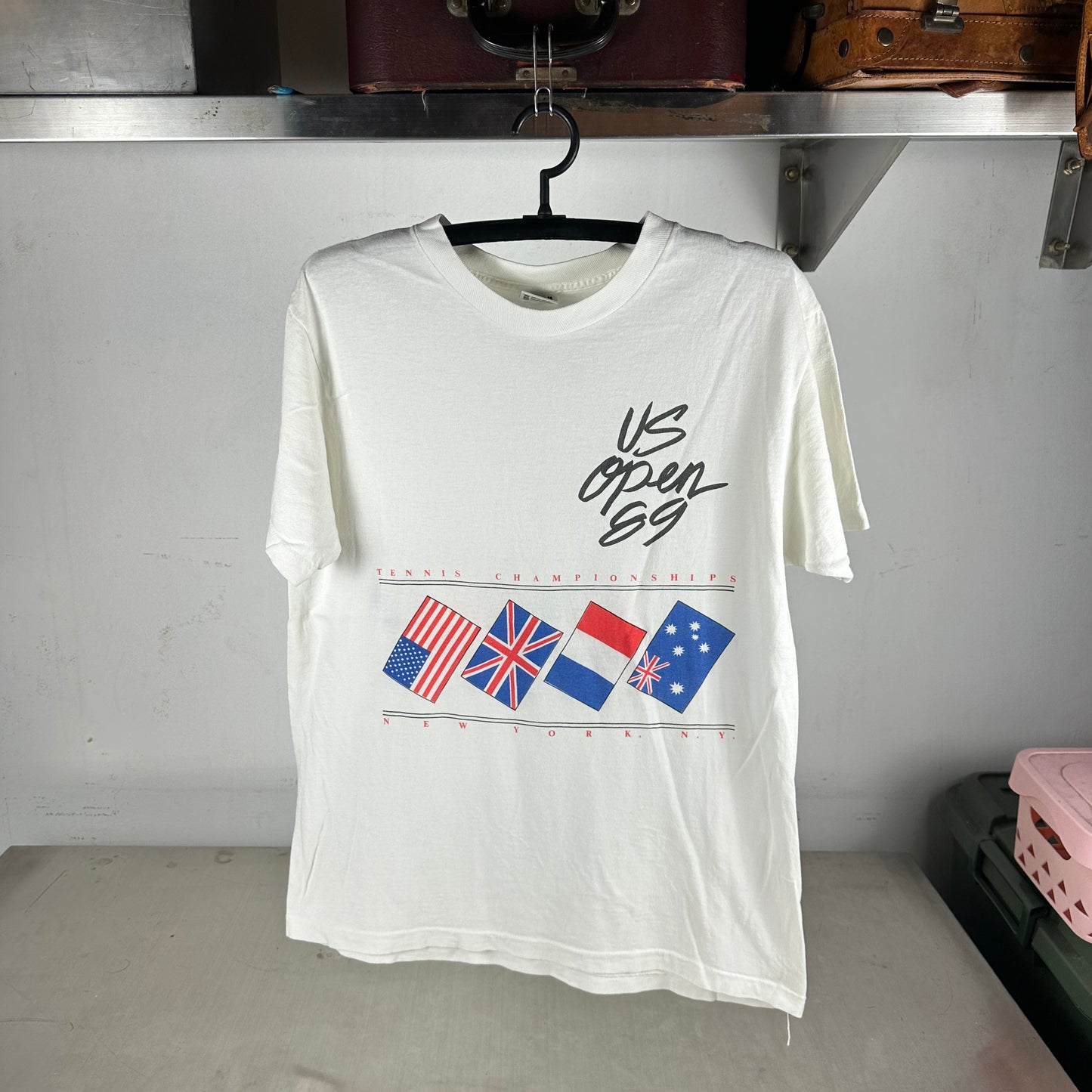 Vintage 1989 US Open Tennis Championships Graphic Single Stitch T-shirt