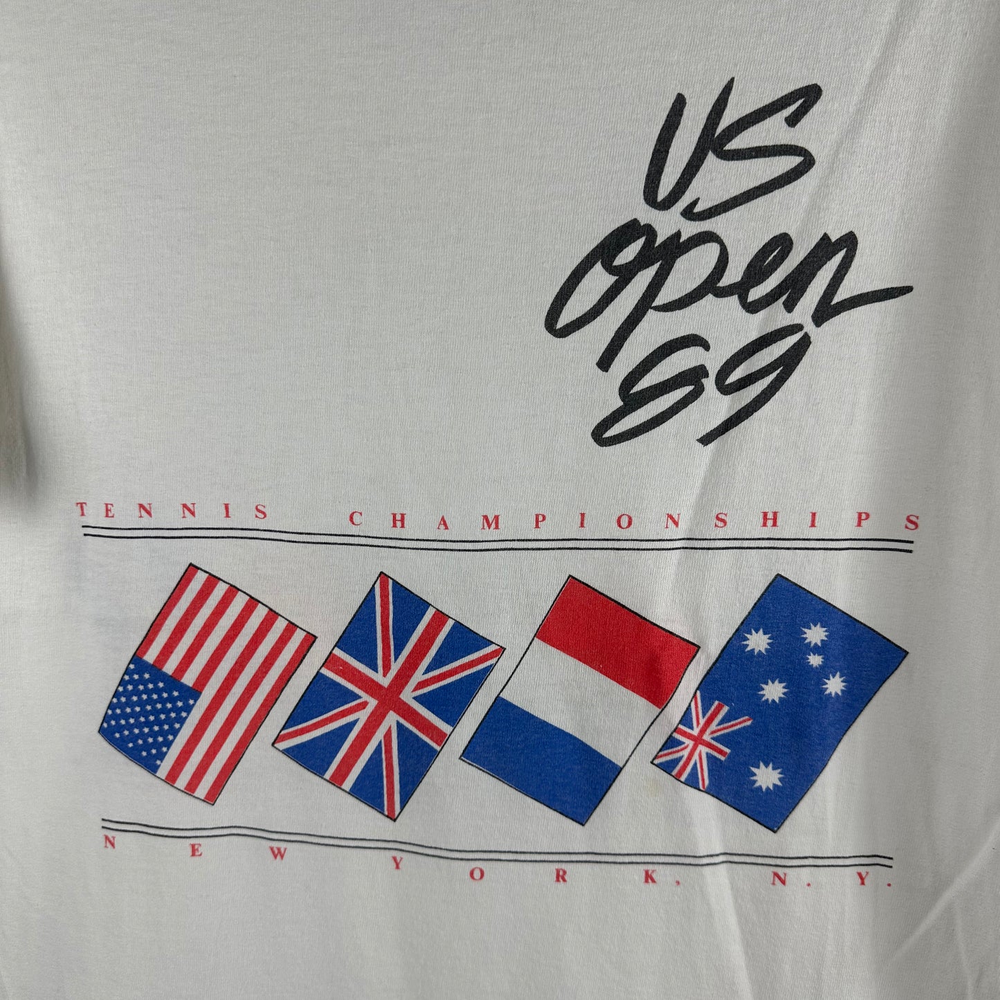 Vintage 1989 US Open Tennis Championships Graphic Single Stitch T-shirt
