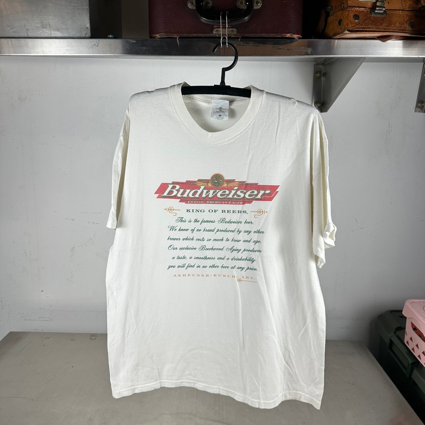 Vintage 1997 Budweiser King of Beers Graphic Promo T-shirt