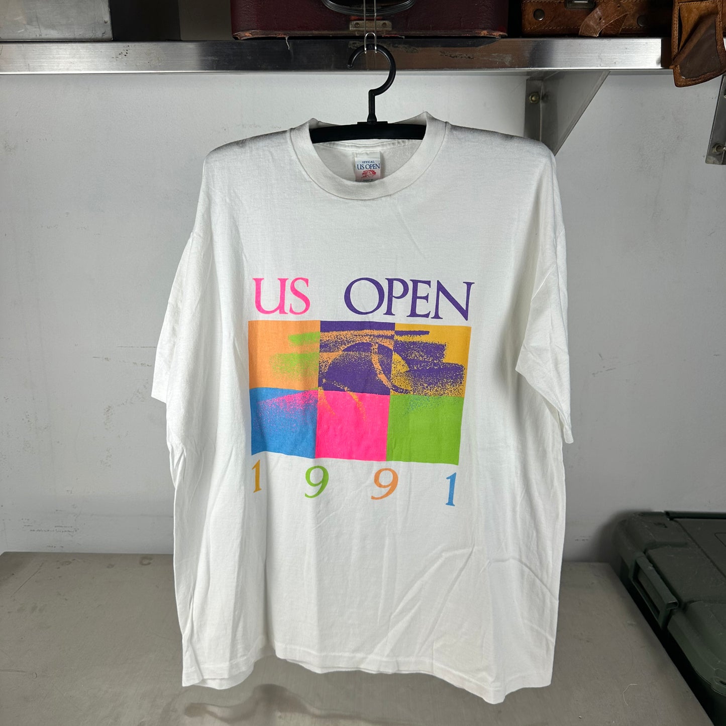 Vintage 1991 US Open Tennis Championship Graphic Single Stitch T-Shirt