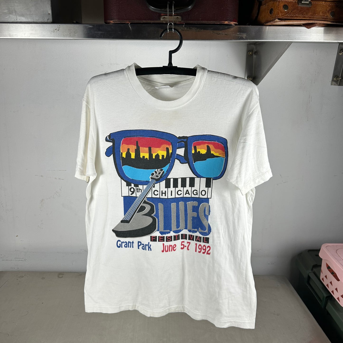 Vintage 1992 Chicago Blues Festival Promo Single Stitch T-shirt