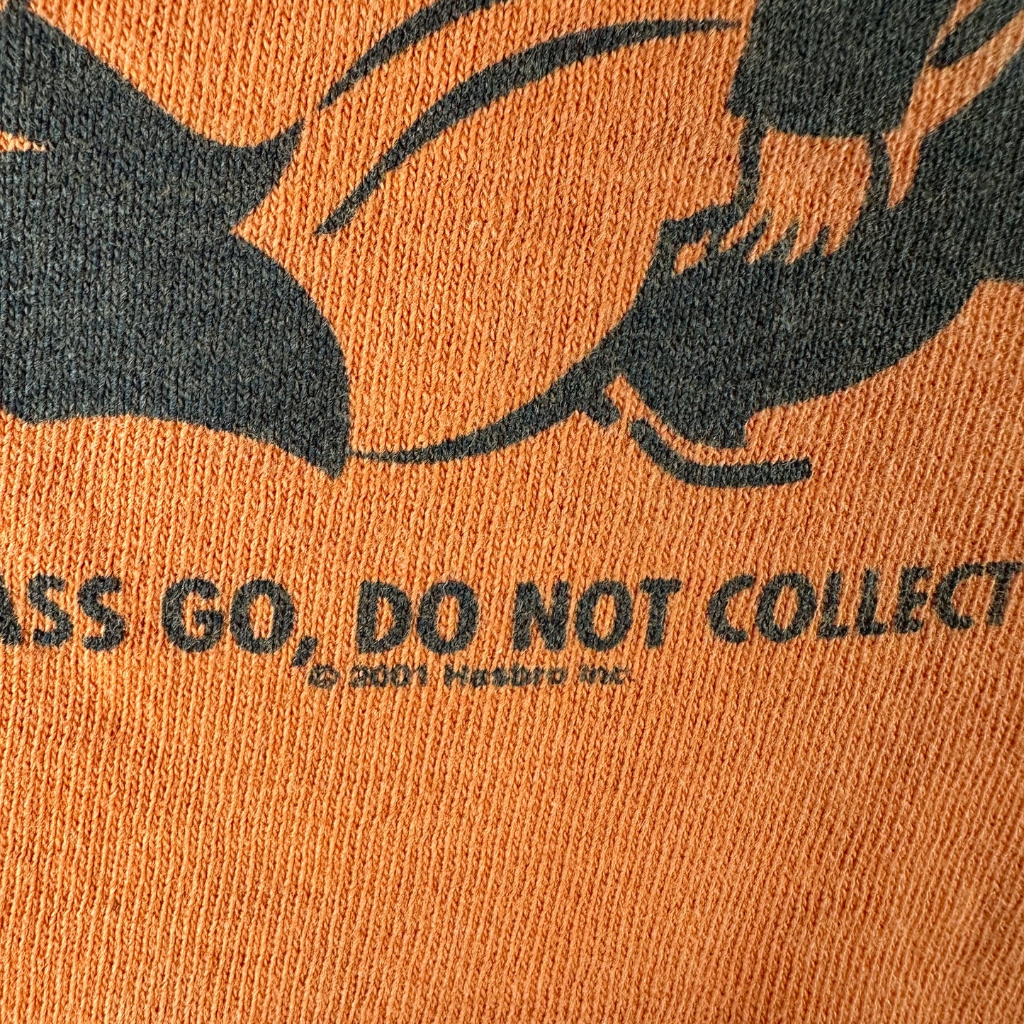 Vintage 2001 Monopoly Hasbro Go Directly to Jail Promo Single Stitch T-Shirt