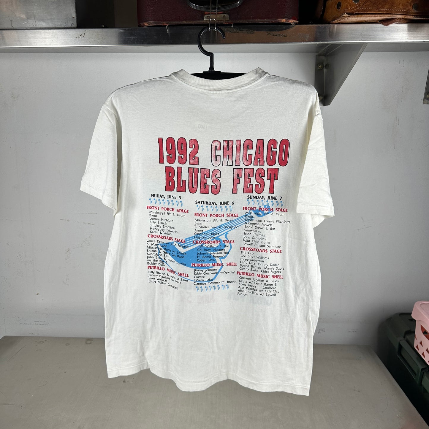 Vintage 1992 Chicago Blues Festival Promo Single Stitch T-shirt
