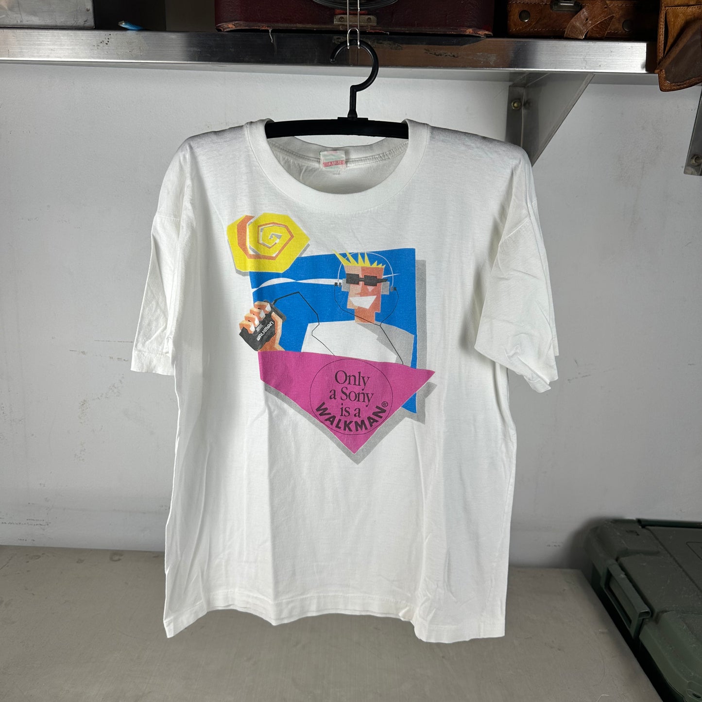 Vintage 90s Sony Only a Sony is a Walkman Promo Single Stitch T-Shirt
