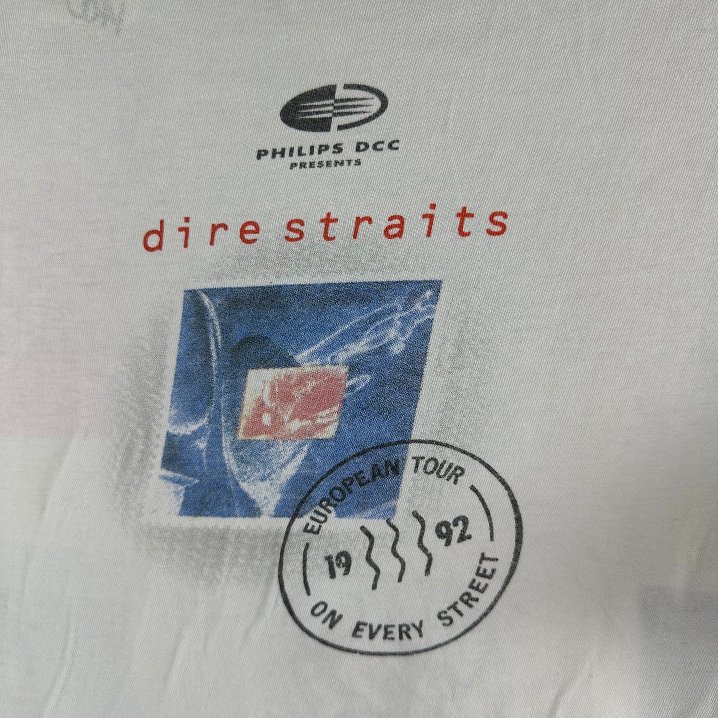 Vintage 1992 Dire Straits On Every Street European Tour Band Single Stitch T-shirt