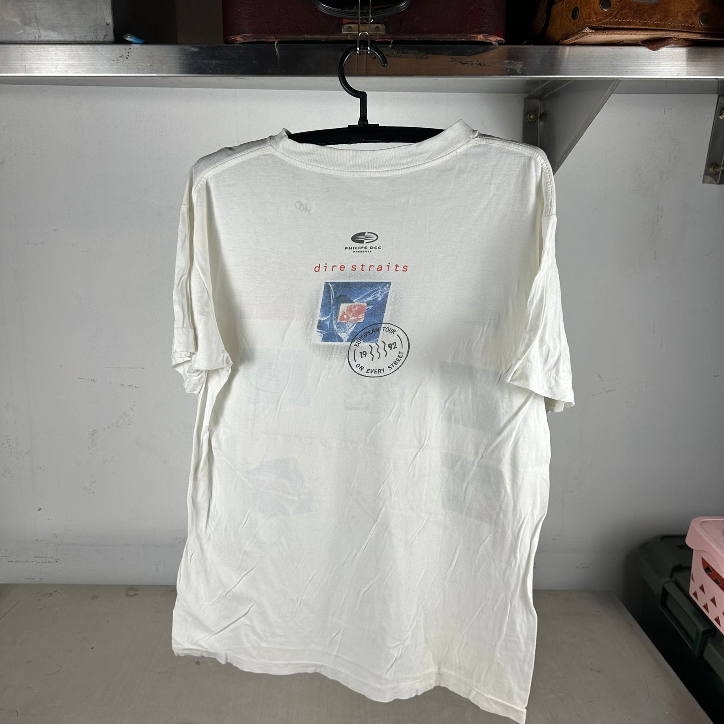 Vintage 1992 Dire Straits On Every Street European Tour Band Single Stitch T-shirt