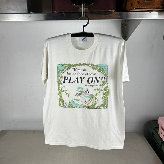 Vintage 90s William Shakespeare Twelfth Night Play Graphic T-shirt