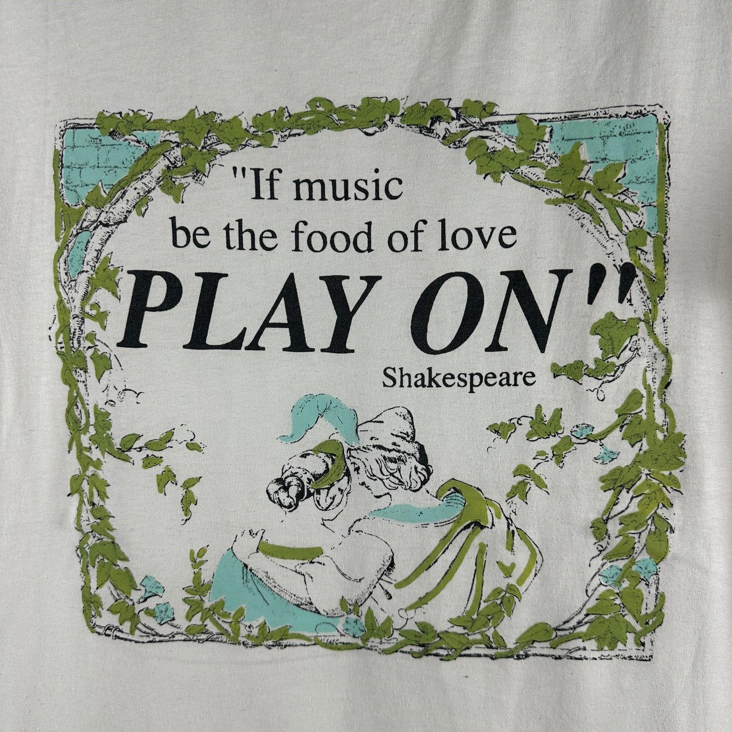 Vintage 90s William Shakespeare Twelfth Night Play Graphic T-shirt