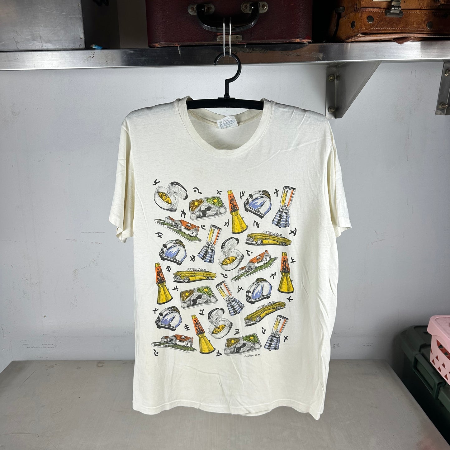 Vintage 1990 Ken Brown Pop Art T-shirt