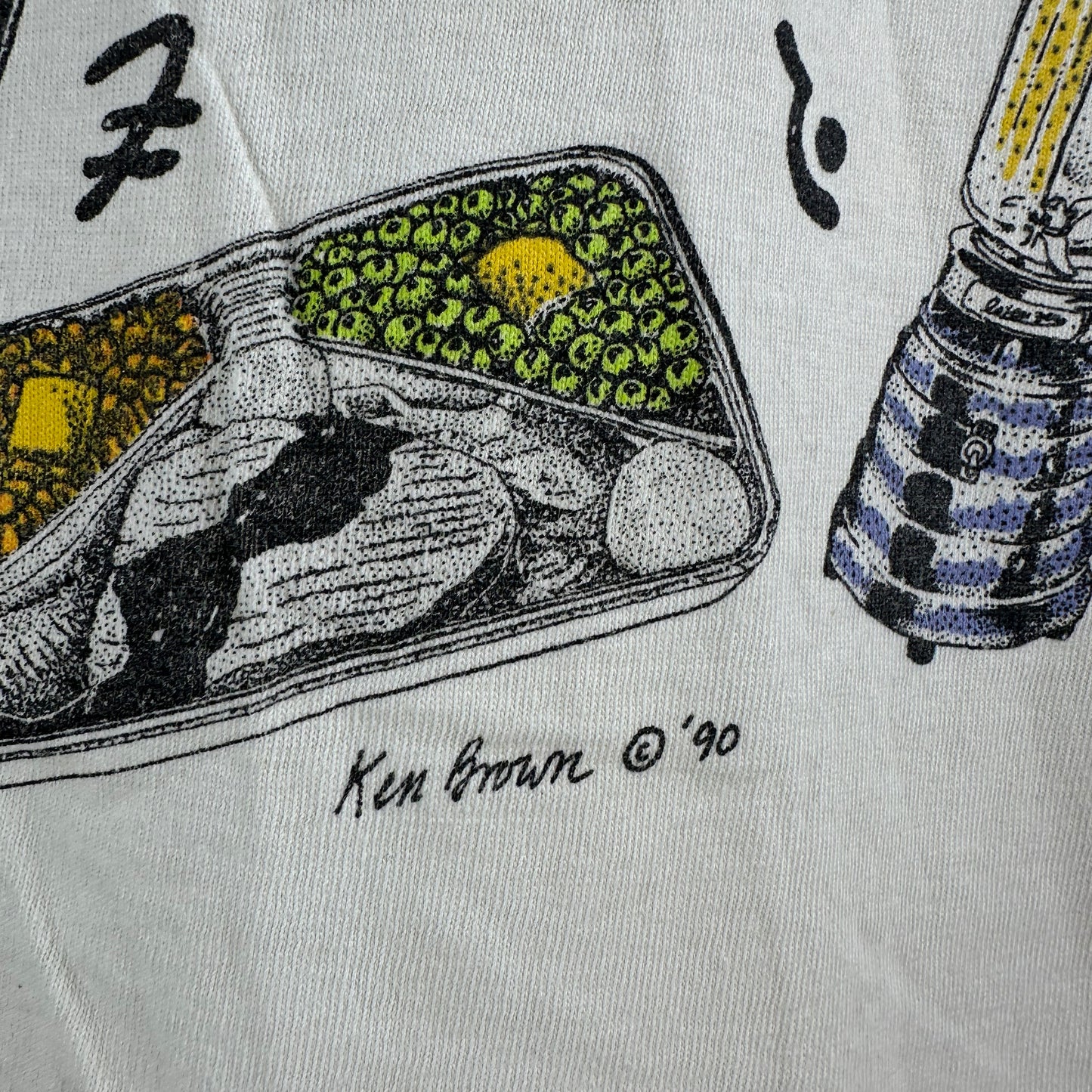 Vintage 1990 Ken Brown Pop Art T-shirt