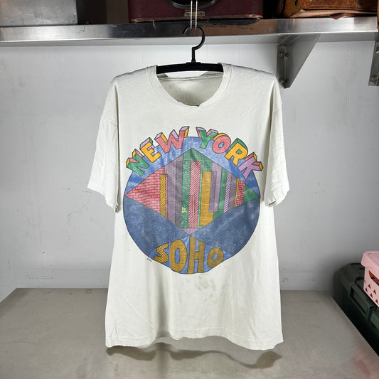 Vintage 90s New York SoHo Artwork Graphic Single Stitch T-shirt
