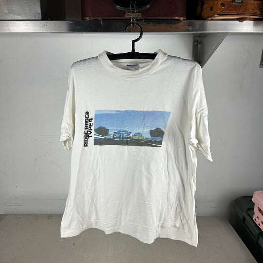 Vintage 90s Ridge Racer Type 4 Playstation Video Game Promo T-shirt