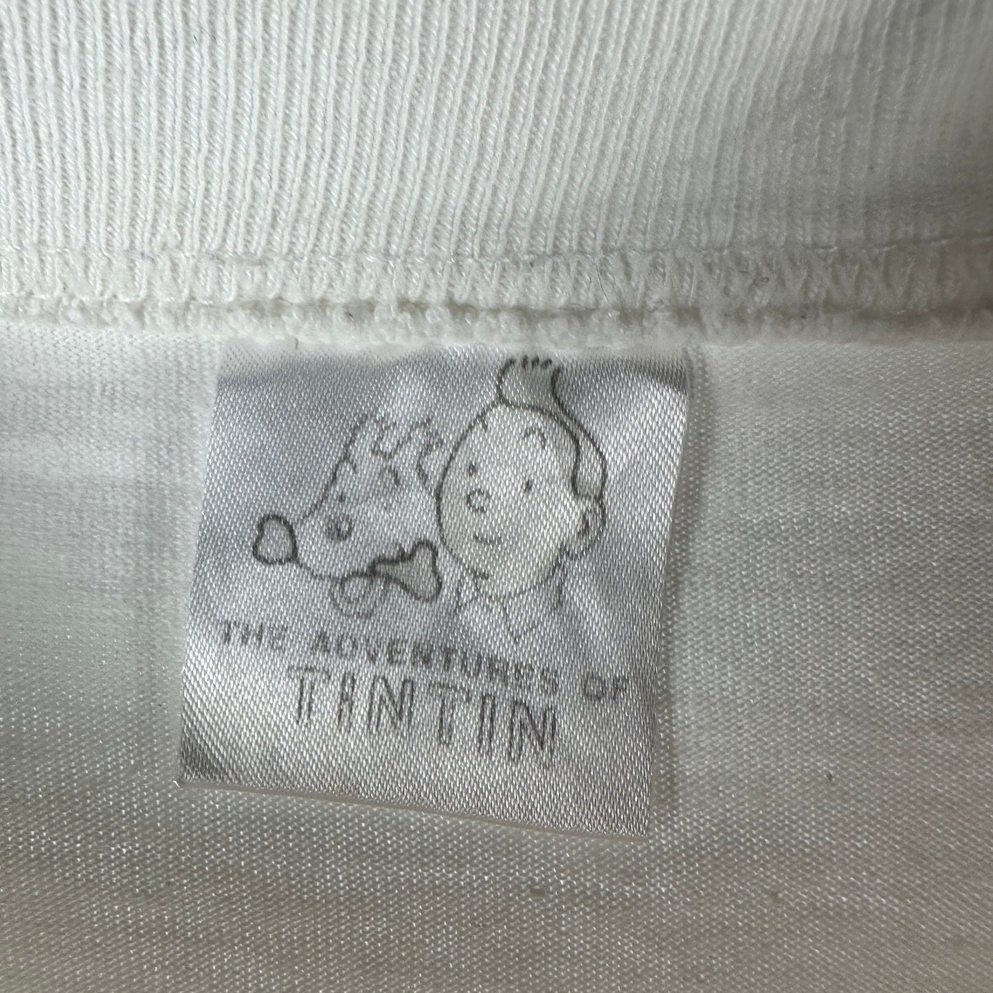 Vintage 90s The Adventures of Tintin Cartoon Graphic Single Stitch T-shirt