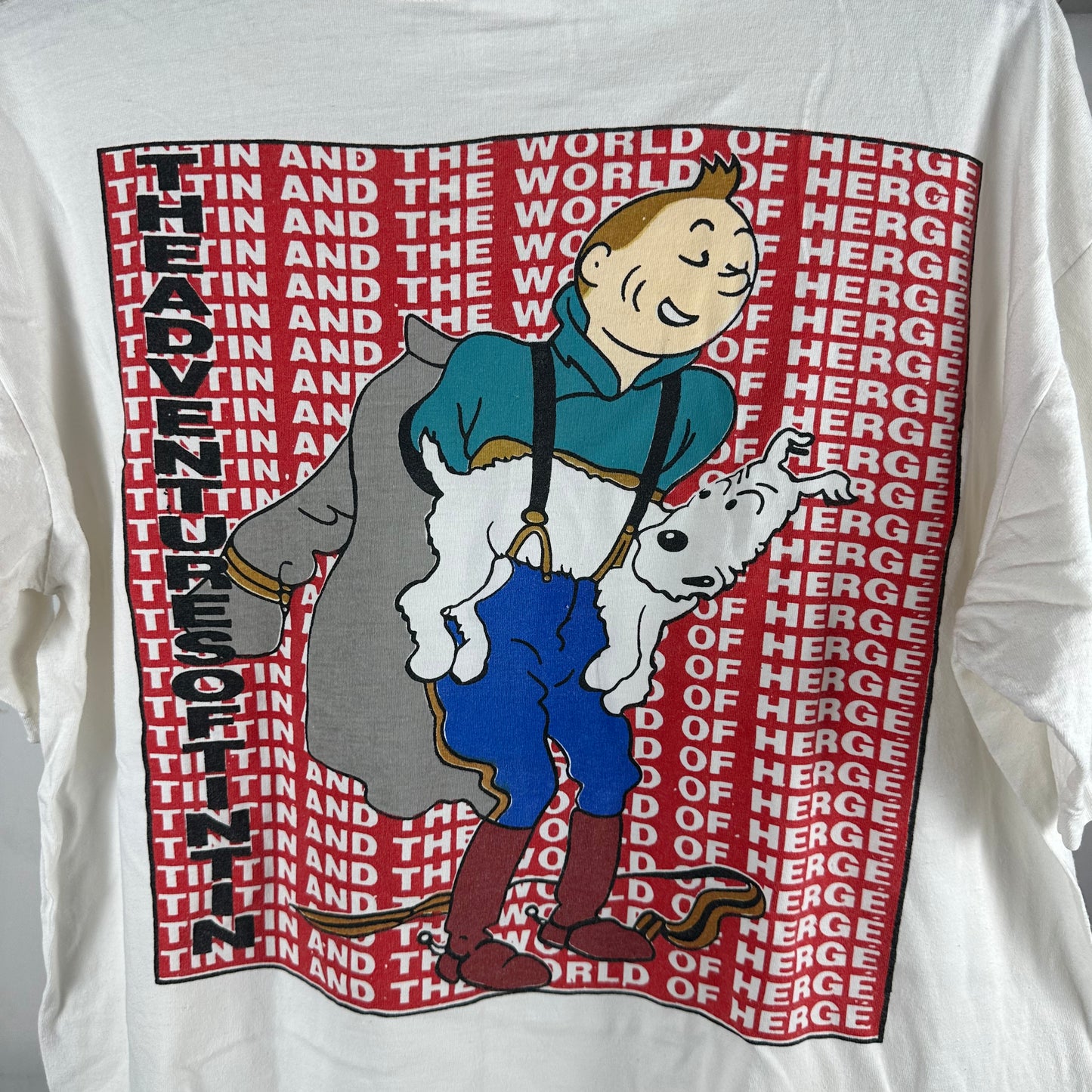 Vintage 90s The Adventures of Tintin Cartoon Graphic Single Stitch T-shirt