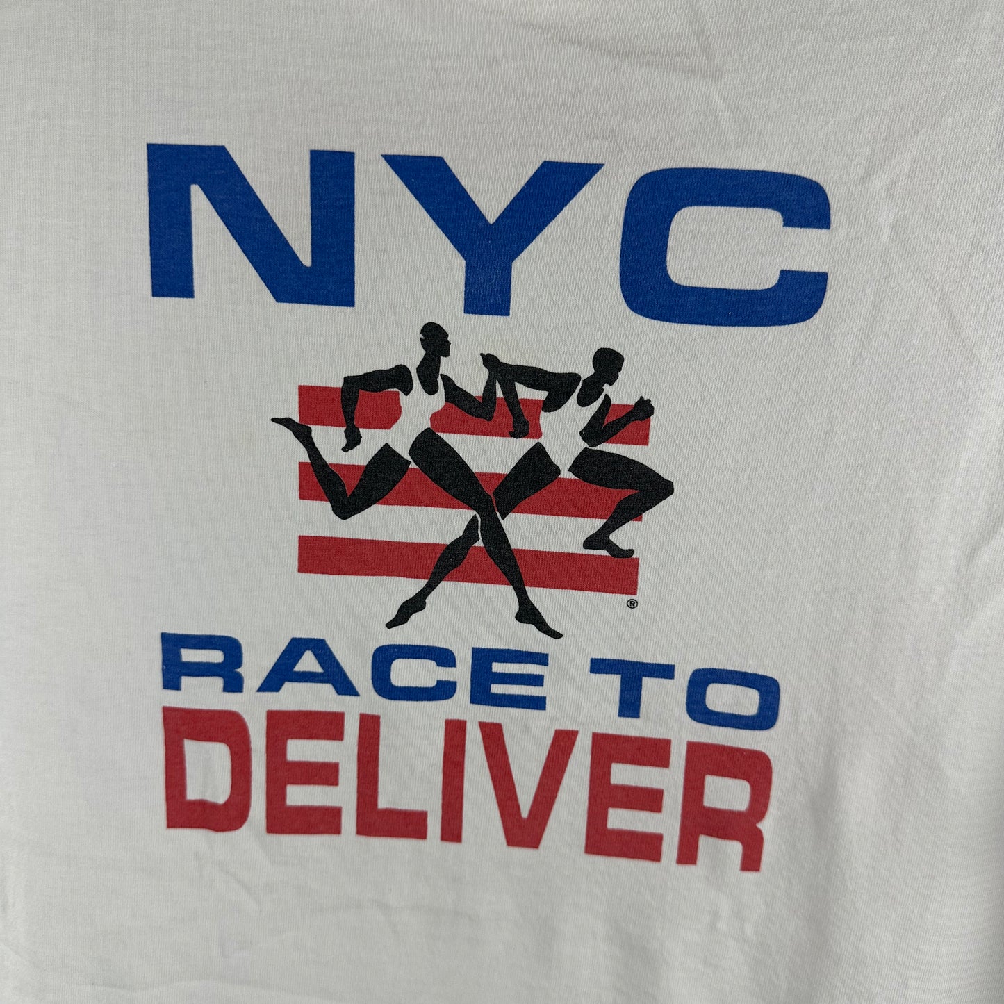 Vintage Polo Sport Ralph Lauren 1996 NYC Marathon Running Single Stitch T-shirt