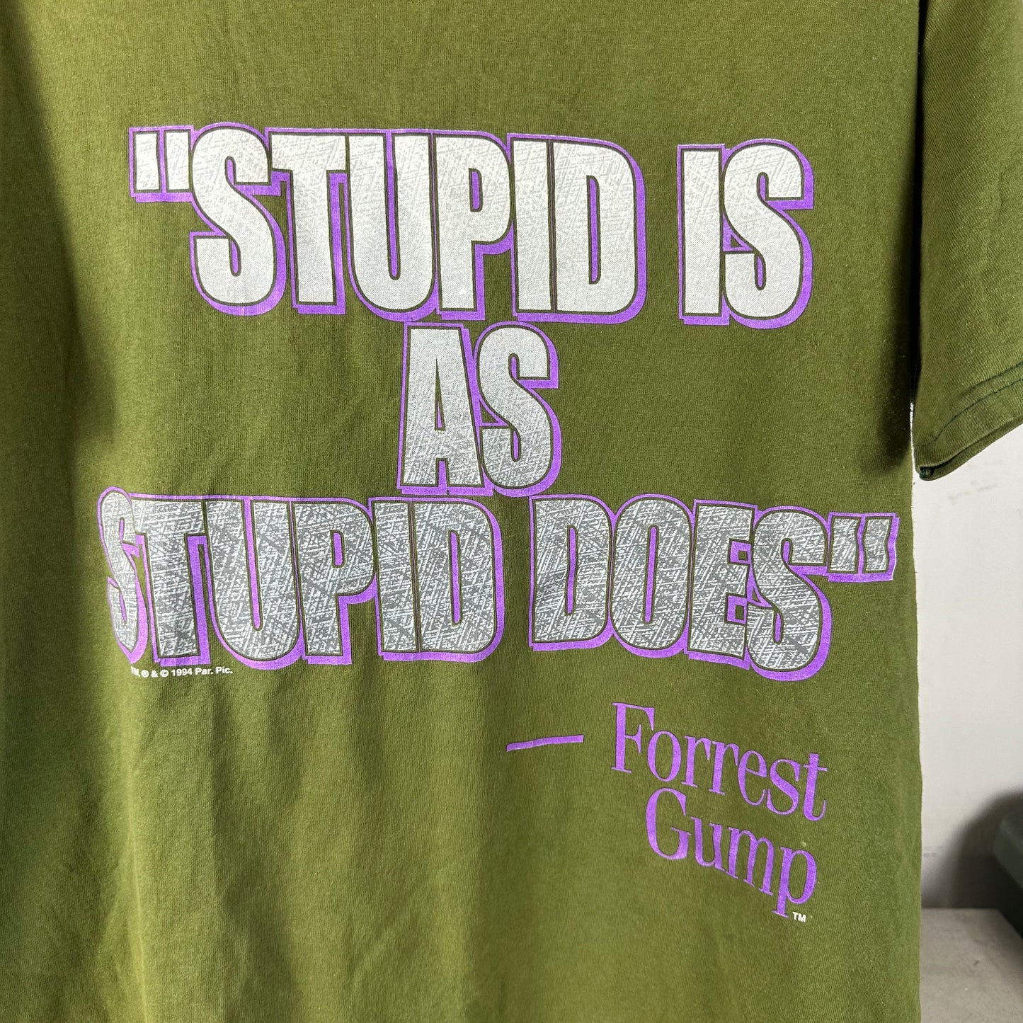 Vintage 1994 Forrest Gump Stupid is as Stupid Does Movie T-Shirt