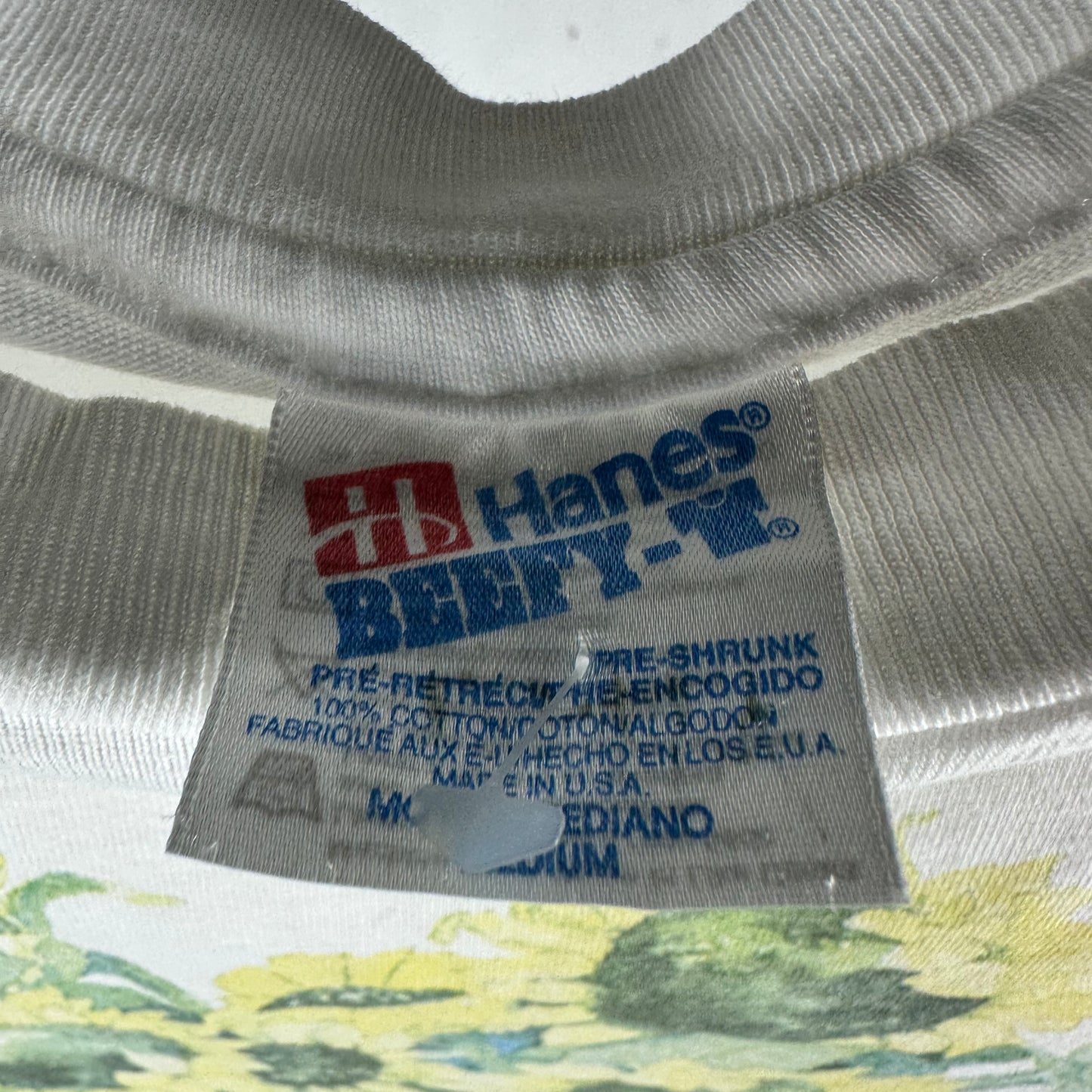 Vintage 1992 Sunflowers Compadres Janette Jones Artwork Single Stitch T-shirt