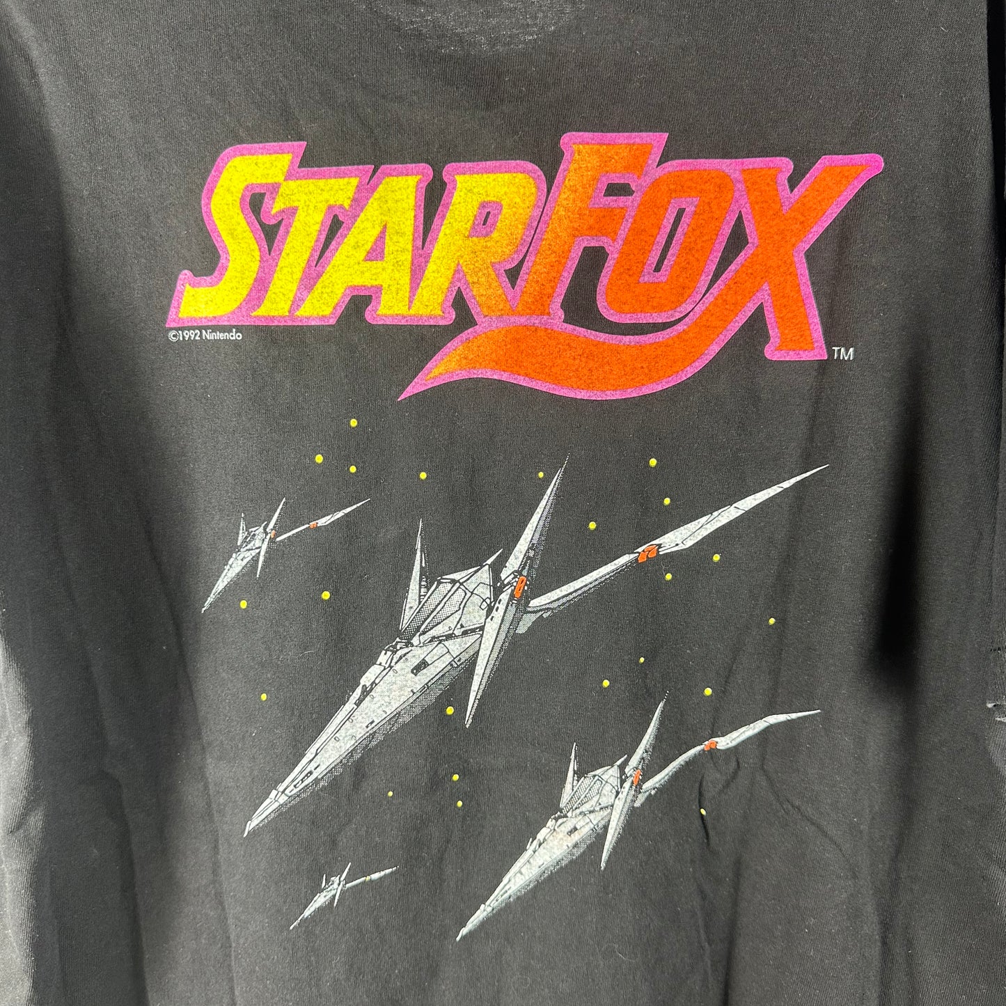 Vintage 1992 Nintendo Star Fox Video Game Promo Single Stitch T-Shirt