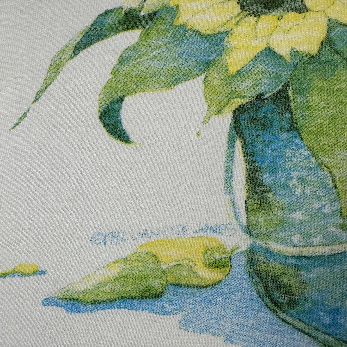 Vintage 1992 Sunflowers Compadres Janette Jones Artwork Single Stitch T-shirt