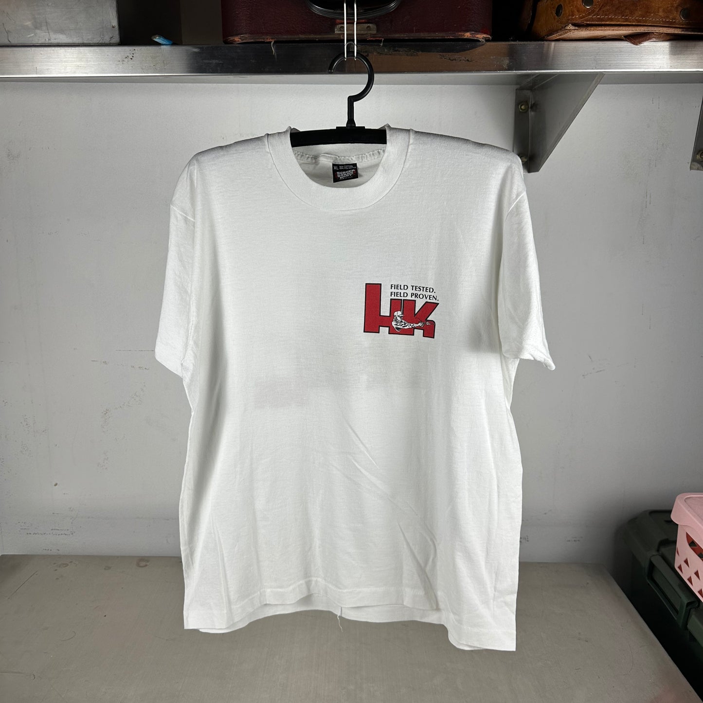 Vintage 80s Heckler And Koch Field Tested Field Proven Pistol Single Stitch T-shirt