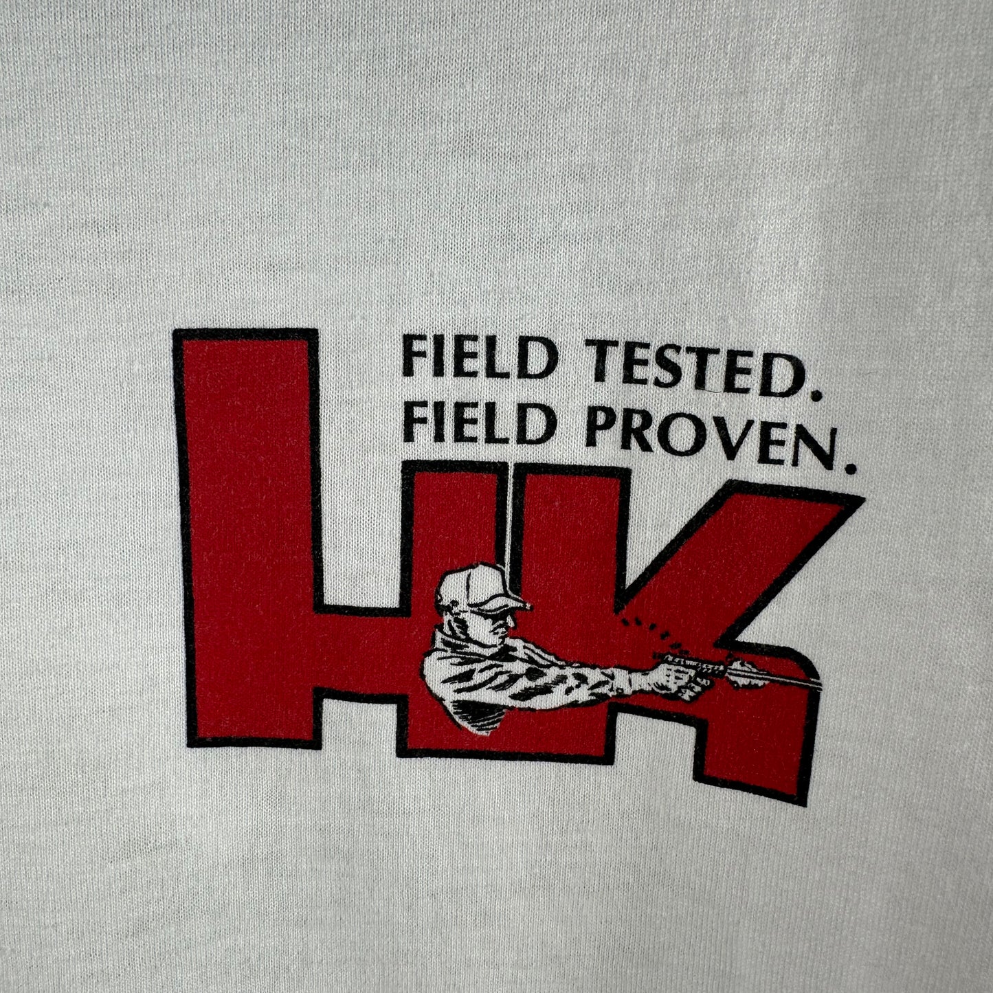 Vintage 80s Heckler And Koch Field Tested Field Proven Pistol Single Stitch T-shirt