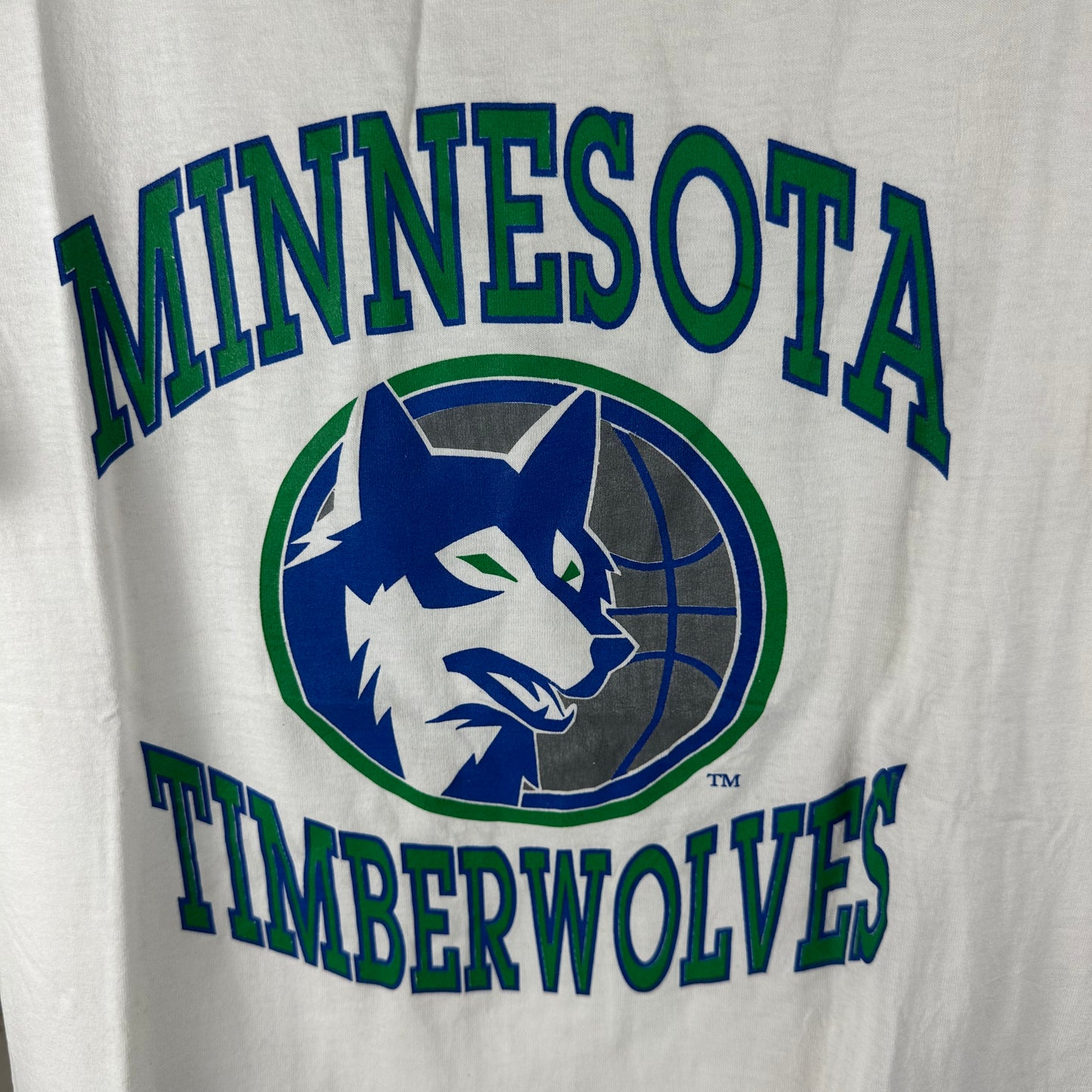 Vintage 90s Minnesota Timberwolves Basketball NBA Logo Single Stitch T-Shirt