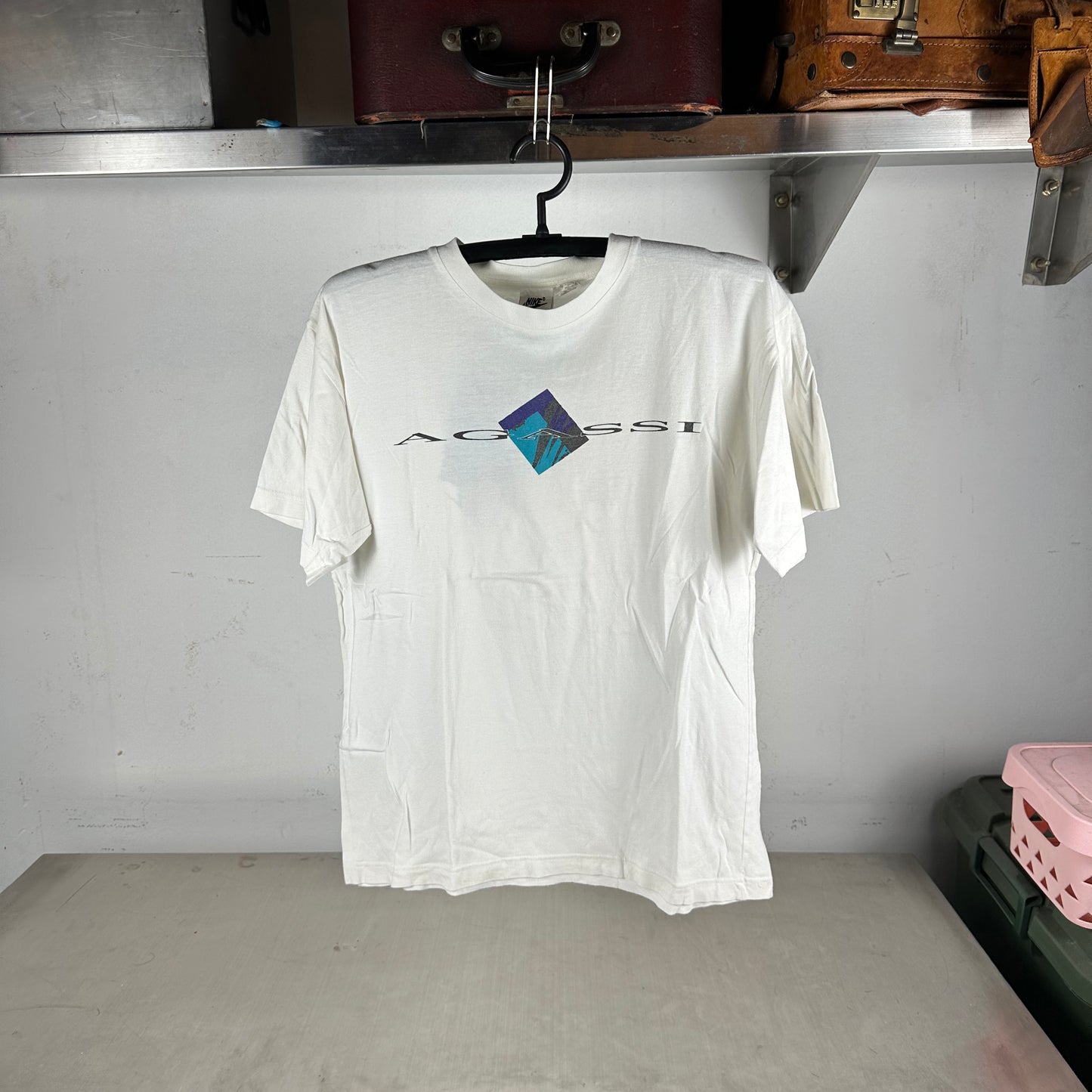 Vintage 90s Nike Andre Agassi Tennis Challenge Court Graphic T-shirt