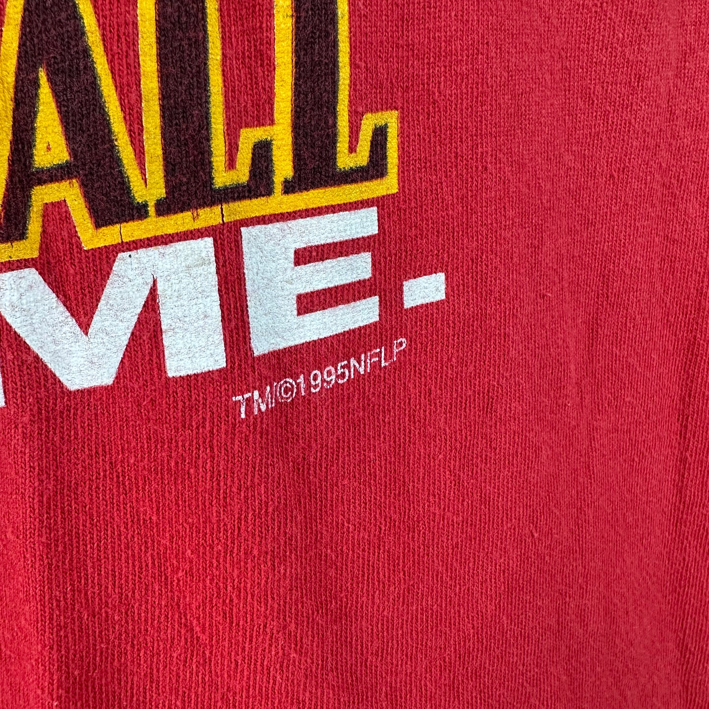 Vintage 1995 Kansas City Chiefs Football NFL Get in the Game Single Stitch T-Shirt