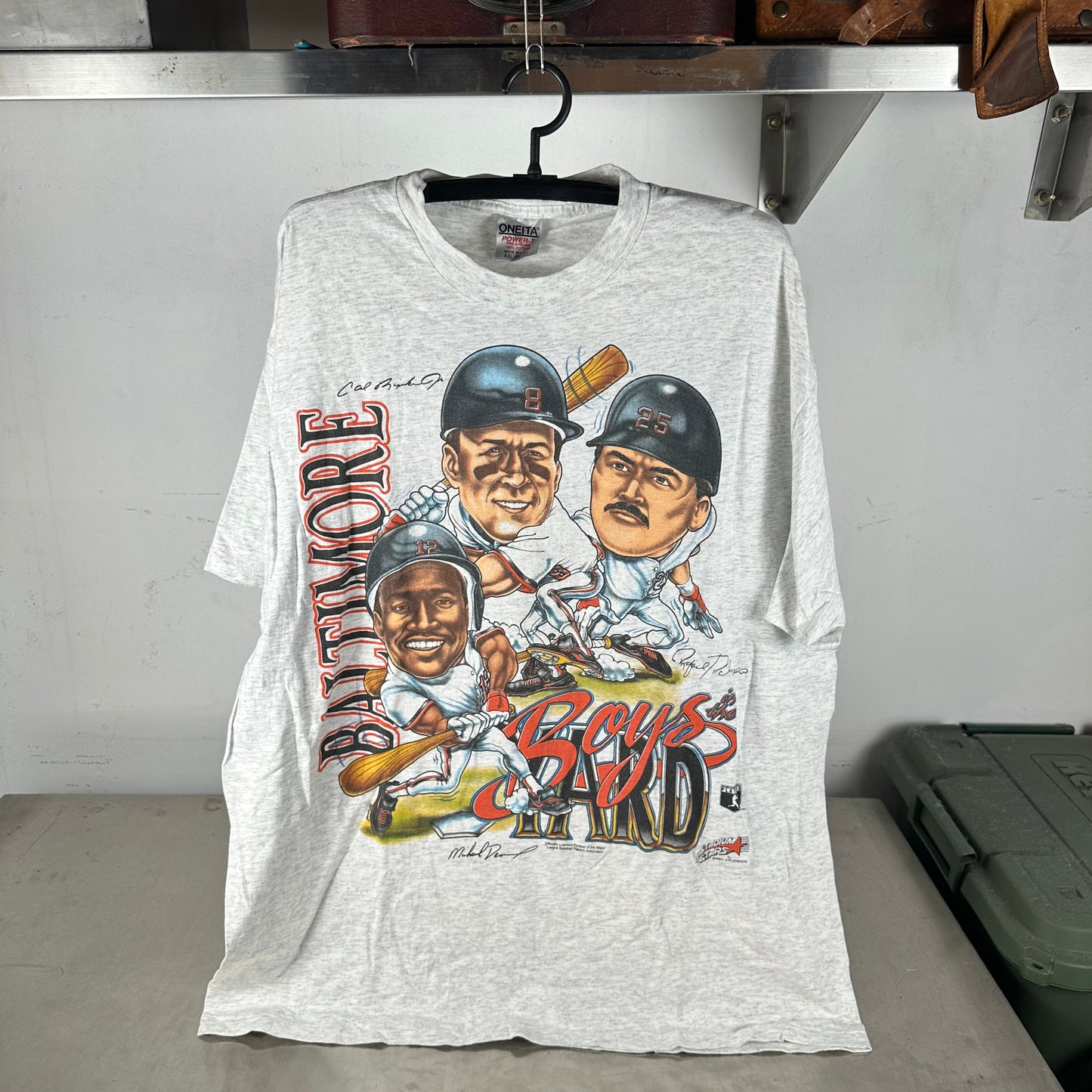 Vintage 90s Baltimore Orioles MLB Boys in the Yard Caricature Single Stitch T-Shirt