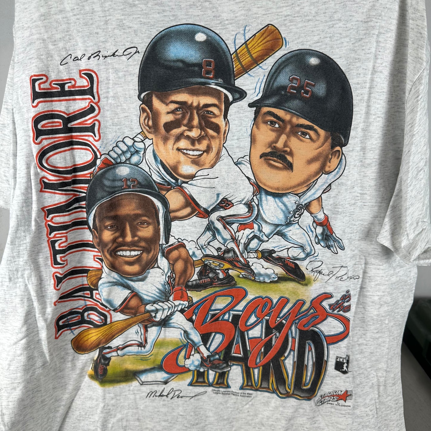 Vintage 90s Baltimore Orioles MLB Boys in the Yard Caricature Single Stitch T-Shirt
