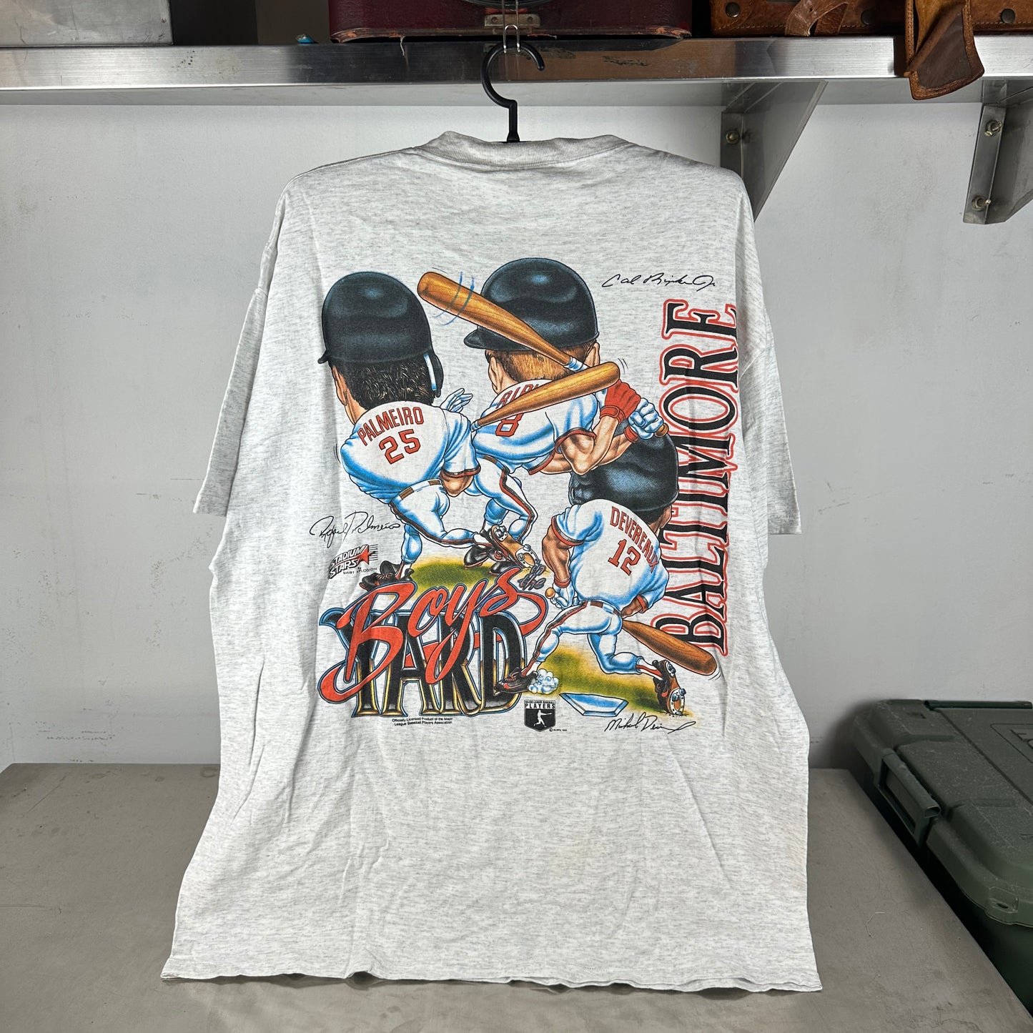 Vintage 90s Baltimore Orioles MLB Boys in the Yard Caricature Single Stitch T-Shirt