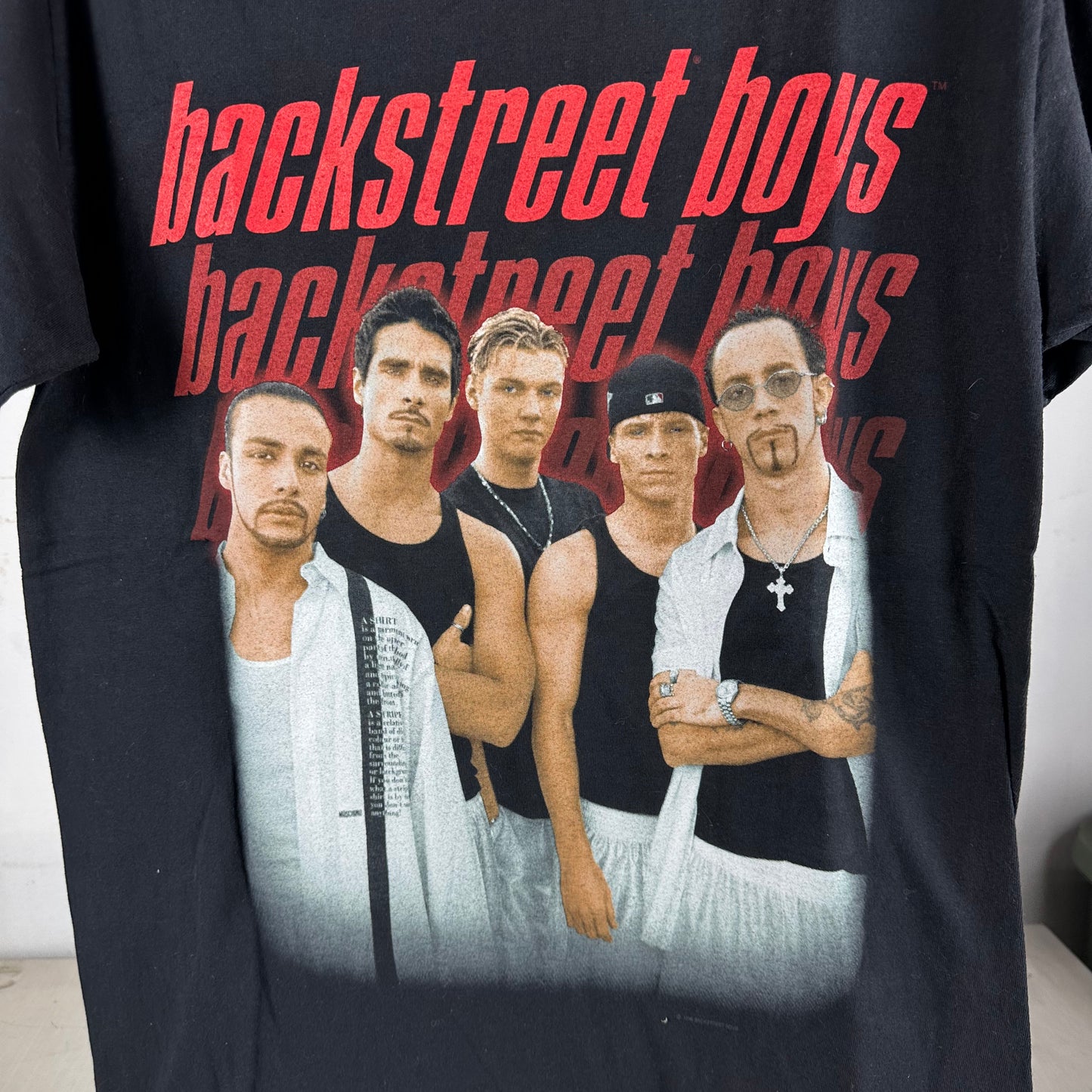 Vintage 1998 Backstreet Boys Boy Band Tour Concert Graphic T-shirt