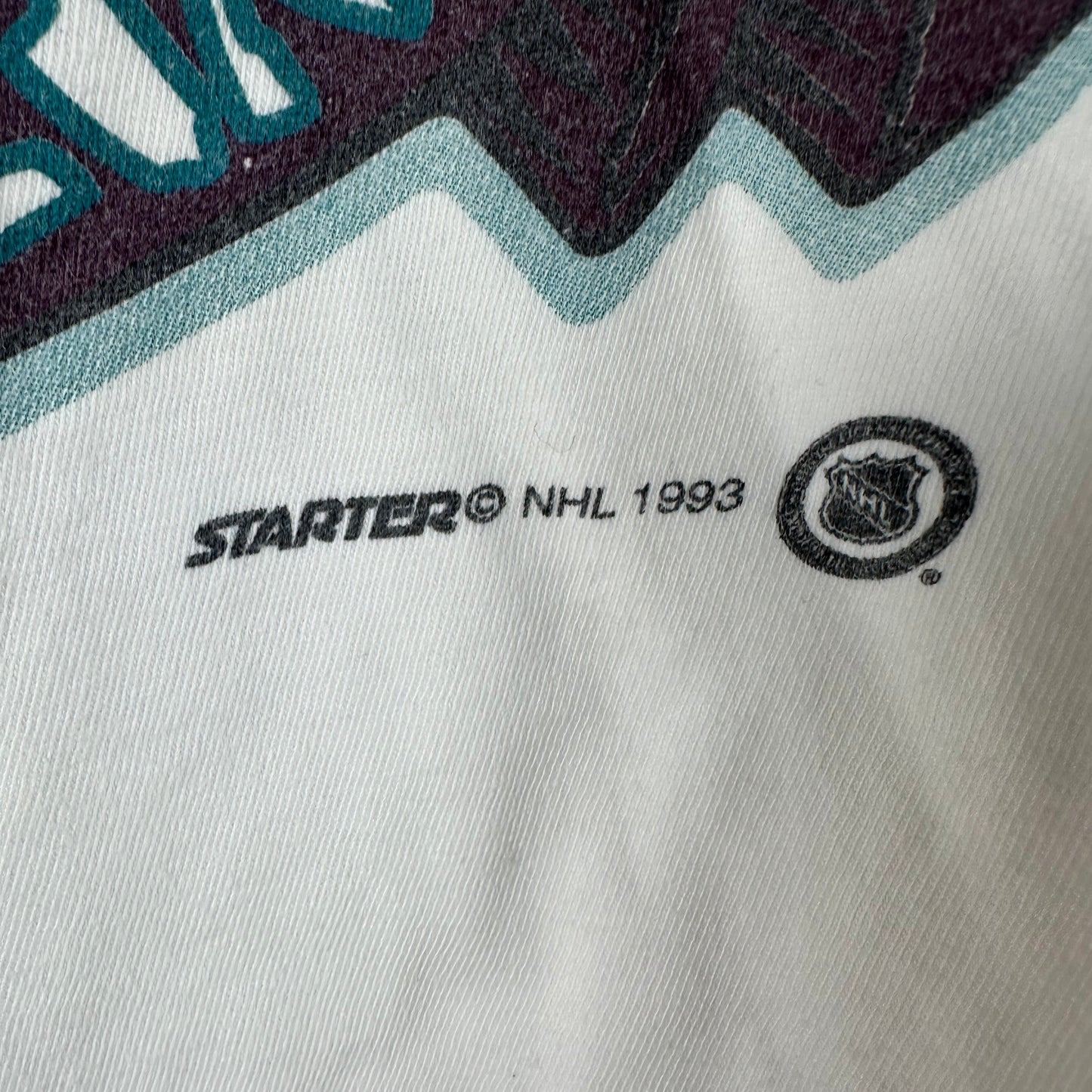 Vintage 1993 Anaheim Ducks Hockey NHL Single Stitch T-Shirt