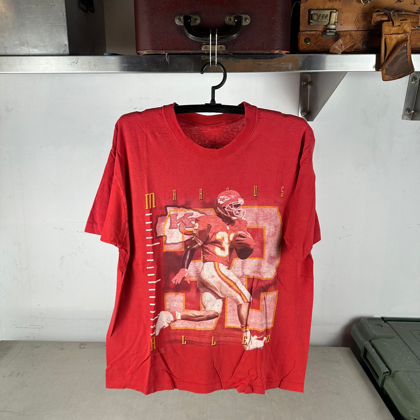 Vintage 90s Marcus Allen Kansas City Chiefs NFL Single Stitch T-Shirt