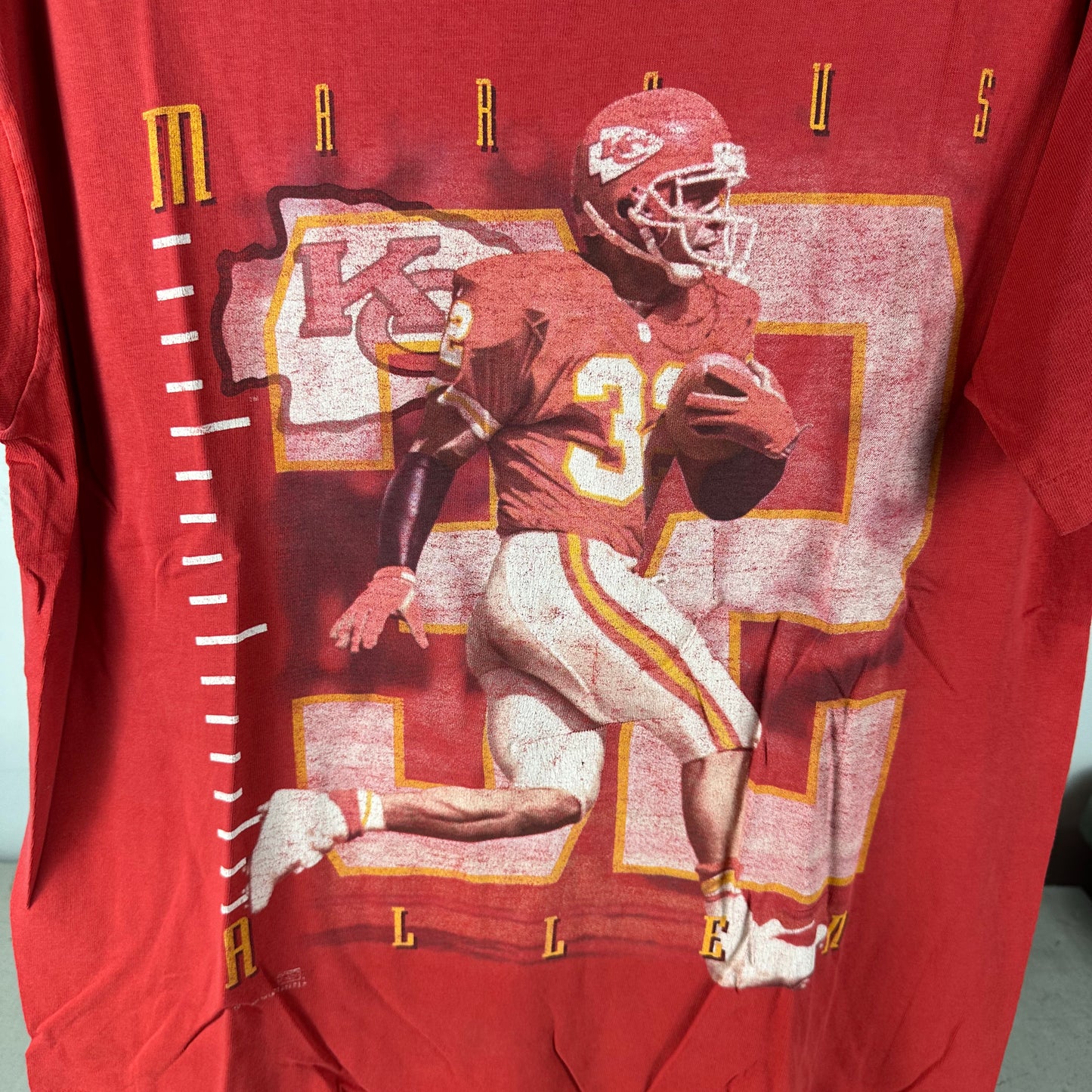 Vintage 90s Marcus Allen Kansas City Chiefs NFL Single Stitch T-Shirt