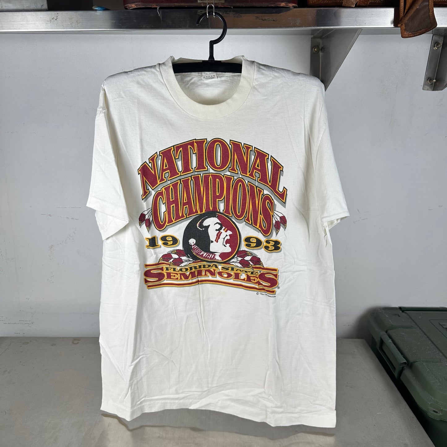 Vintage 1993 FSU Seminoles Football NCAA National Champions Single Stitch T-Shirt