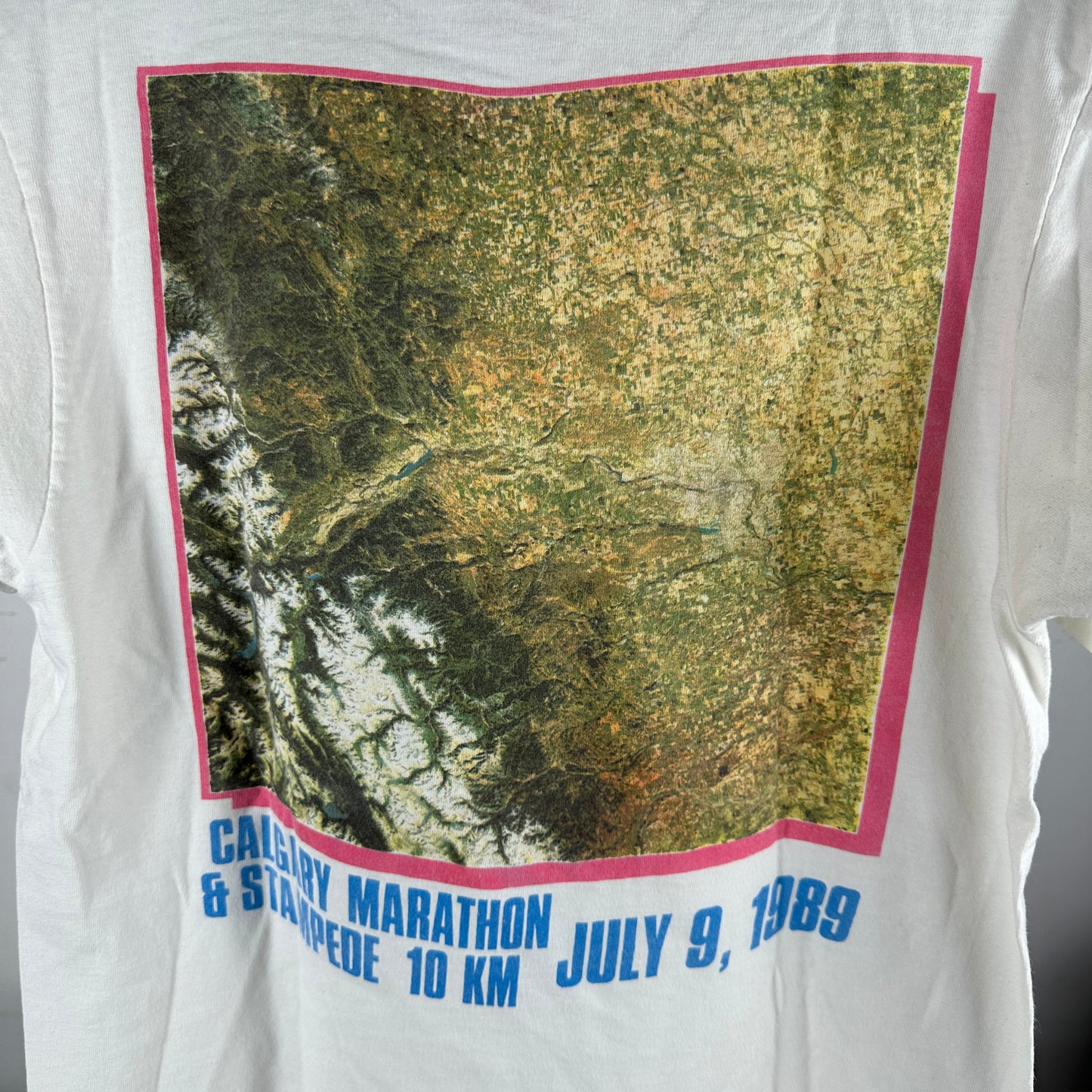 Vintage 1989 Asics Calgary Marathon Graphic Running Single Stitch T-shirt