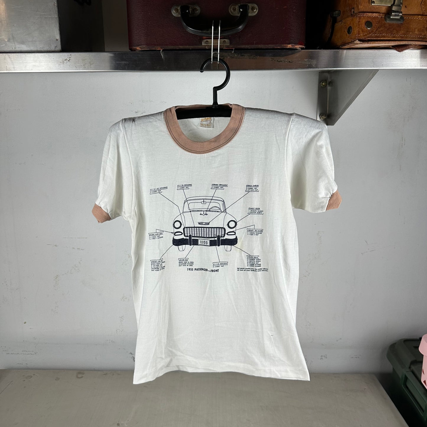 Vintage 70s 1955 Chevrolet Nomad Wagon Car Ringer Single Stitch T-shirt