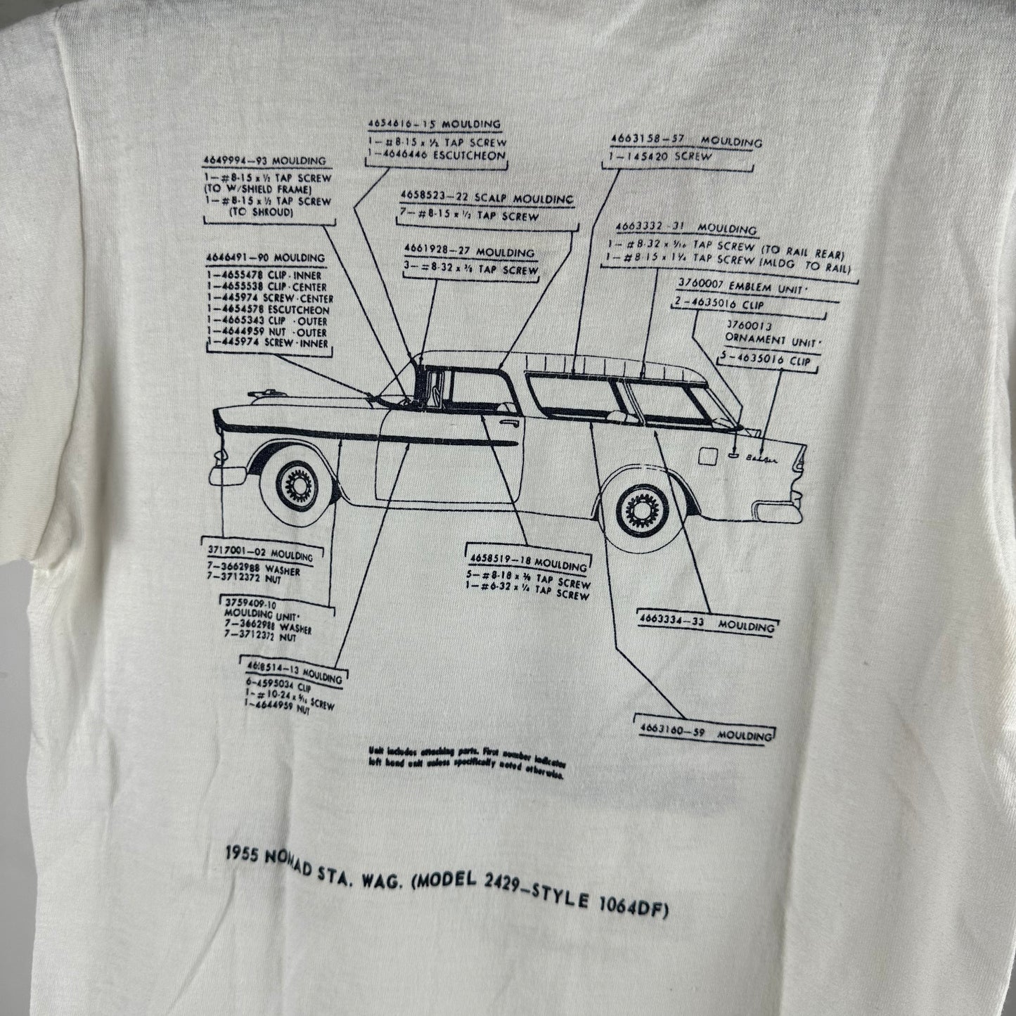 Vintage 70s 1955 Chevrolet Nomad Wagon Car Ringer Single Stitch T-shirt