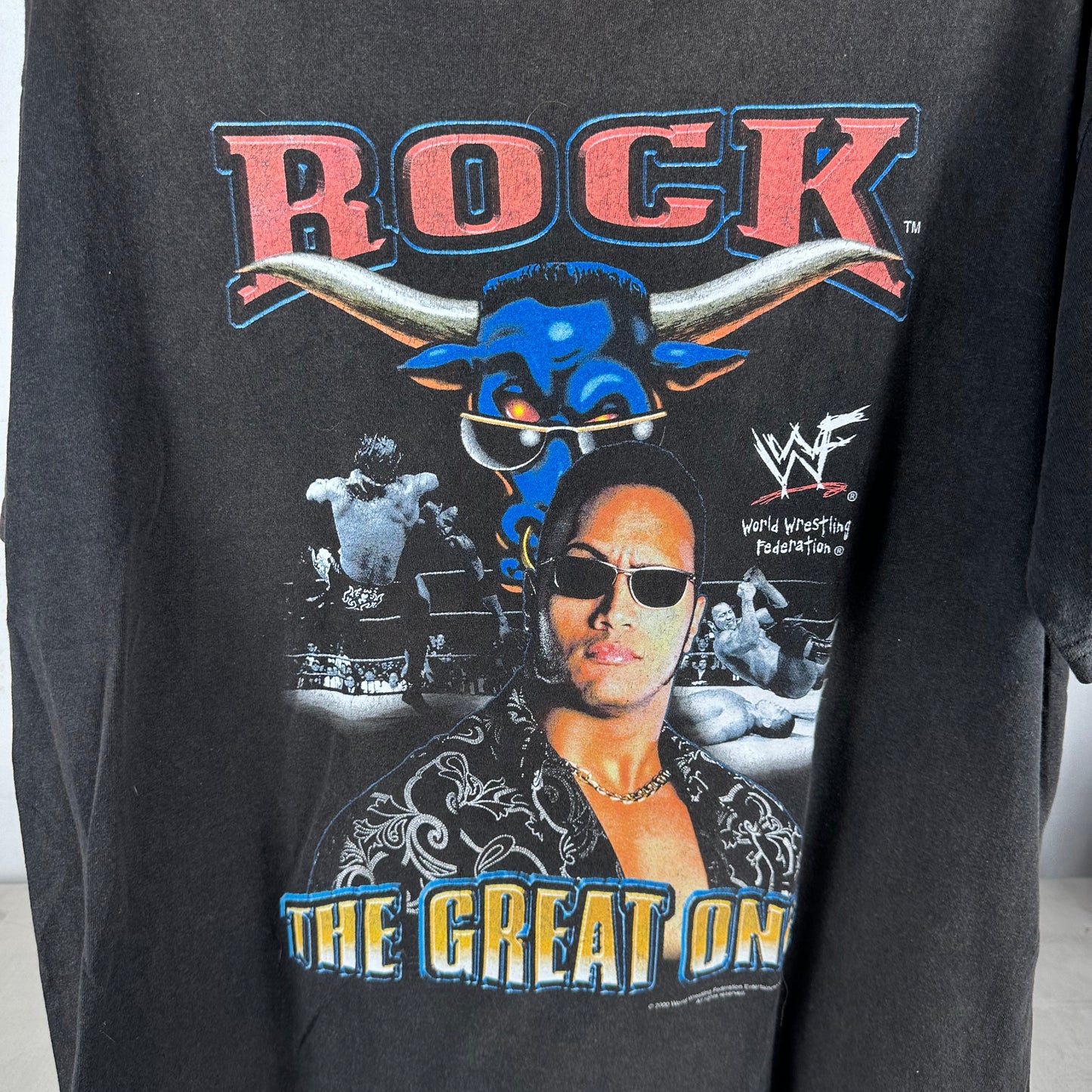 Vintage 2000 The Rock The Great One WWF WWE Wrestling Graphic T-shirt