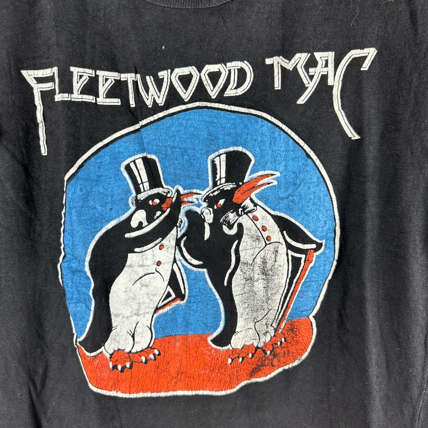 Vintage 70s Fleetwood Mac Penguin Graphic Rock Band Single Stitch T-shirt