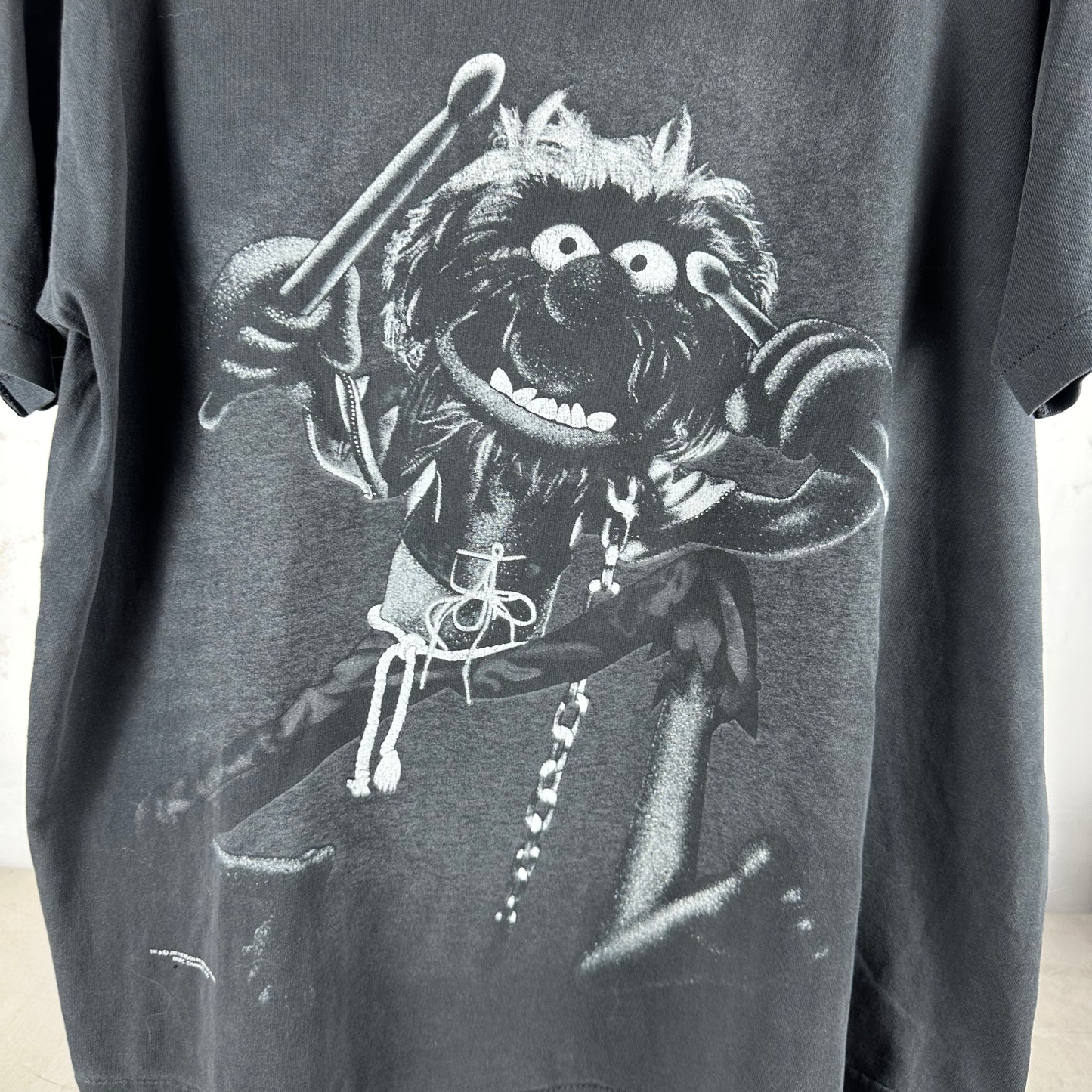 Vintage 90s Jim Henson The Muppets Drummer Graphic Single Stitch Faded T-shirt