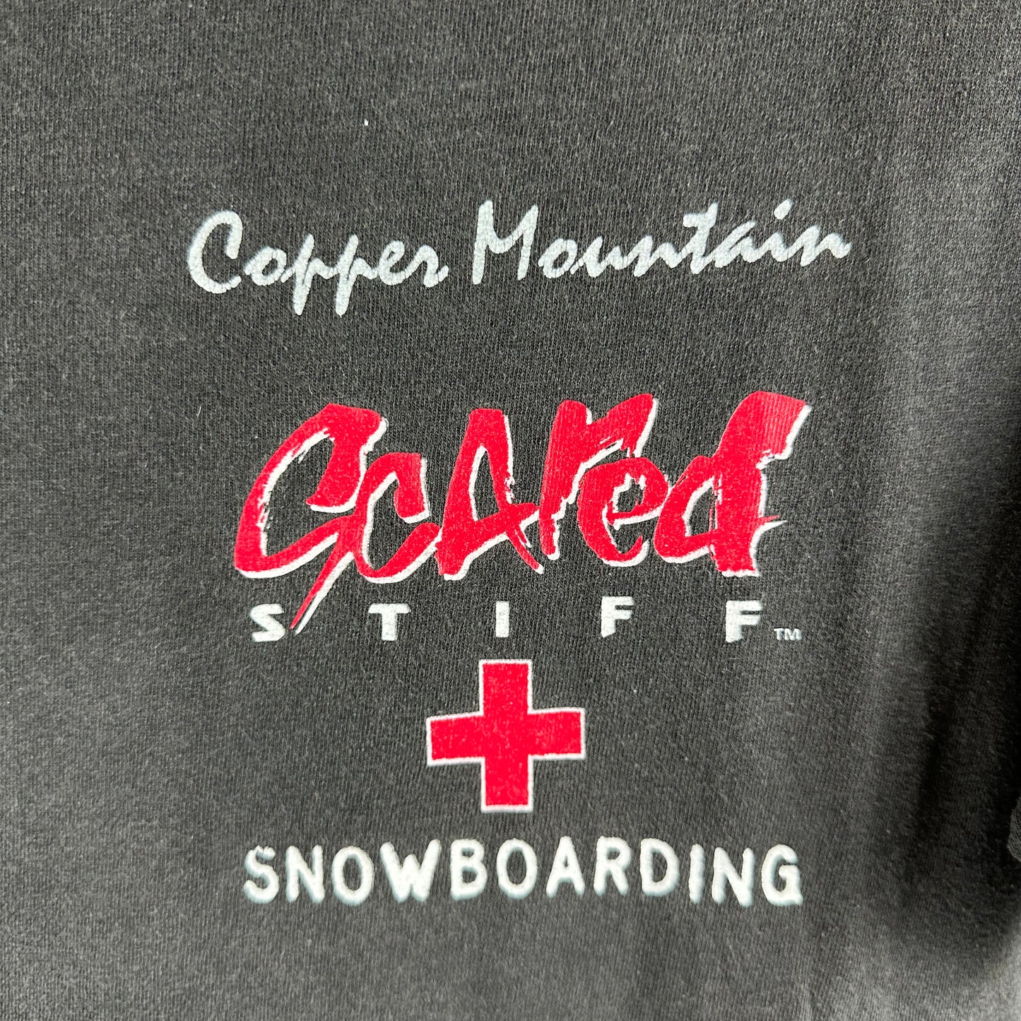 Vintage 90s Shredded Betties Scared Stiff Snowboarding Single Stitch T-shirt
