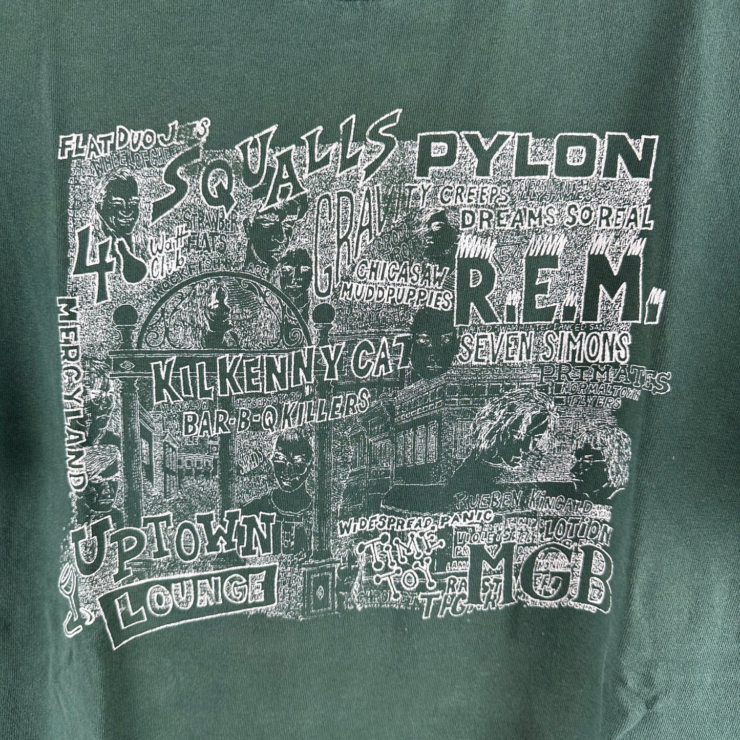 Vintage 1990 Athens Georgia Concert Rock Band Graphic Single Stitch T-shirt