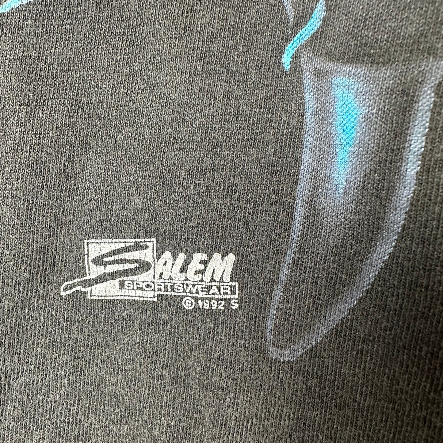 Vintage 1992 San Jose Sharks NHL Salem Sportswear Graphic Single Stitch T-shirt