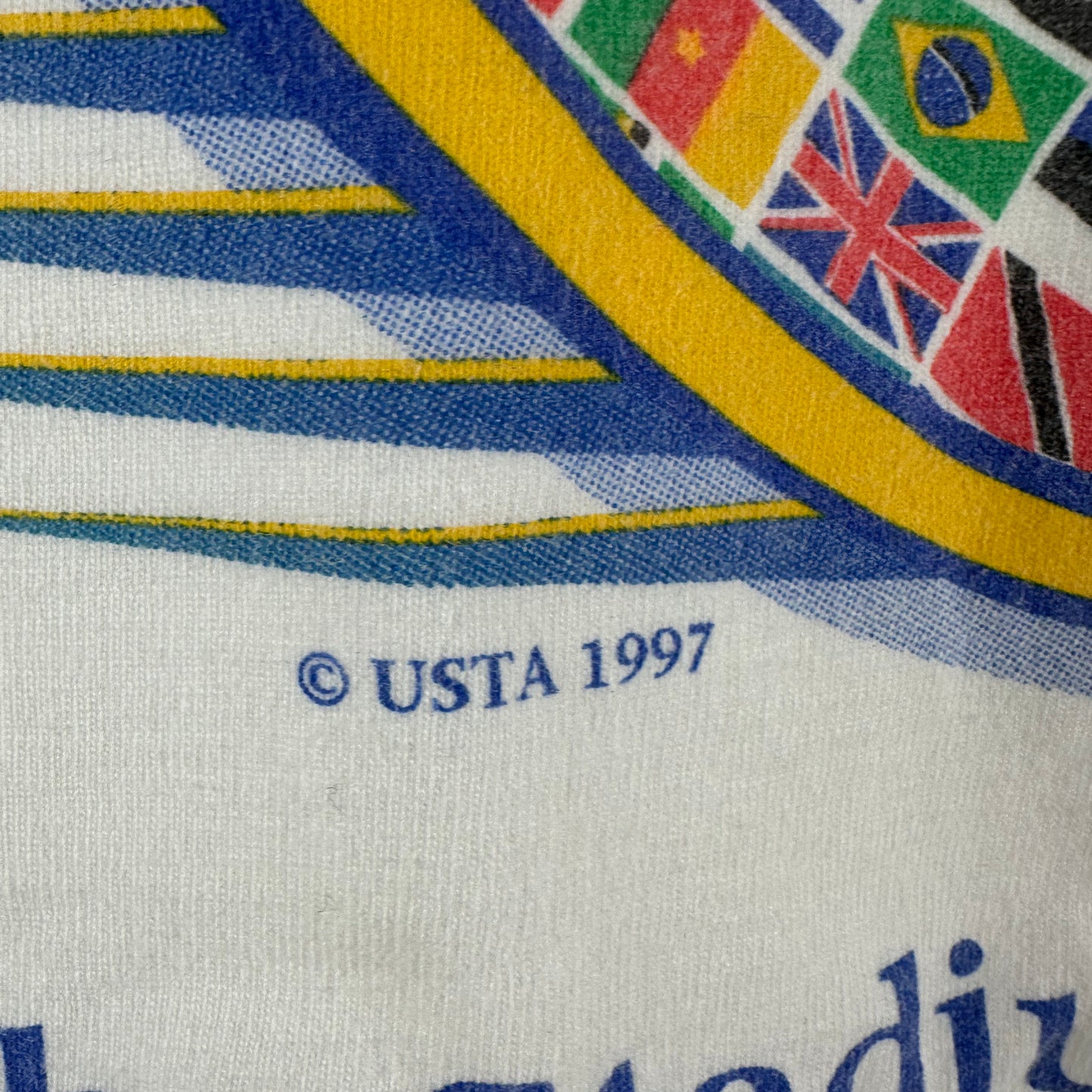 Vintage 1997 US Open Tennis Championship Inaugural Year Graphic T-shirt