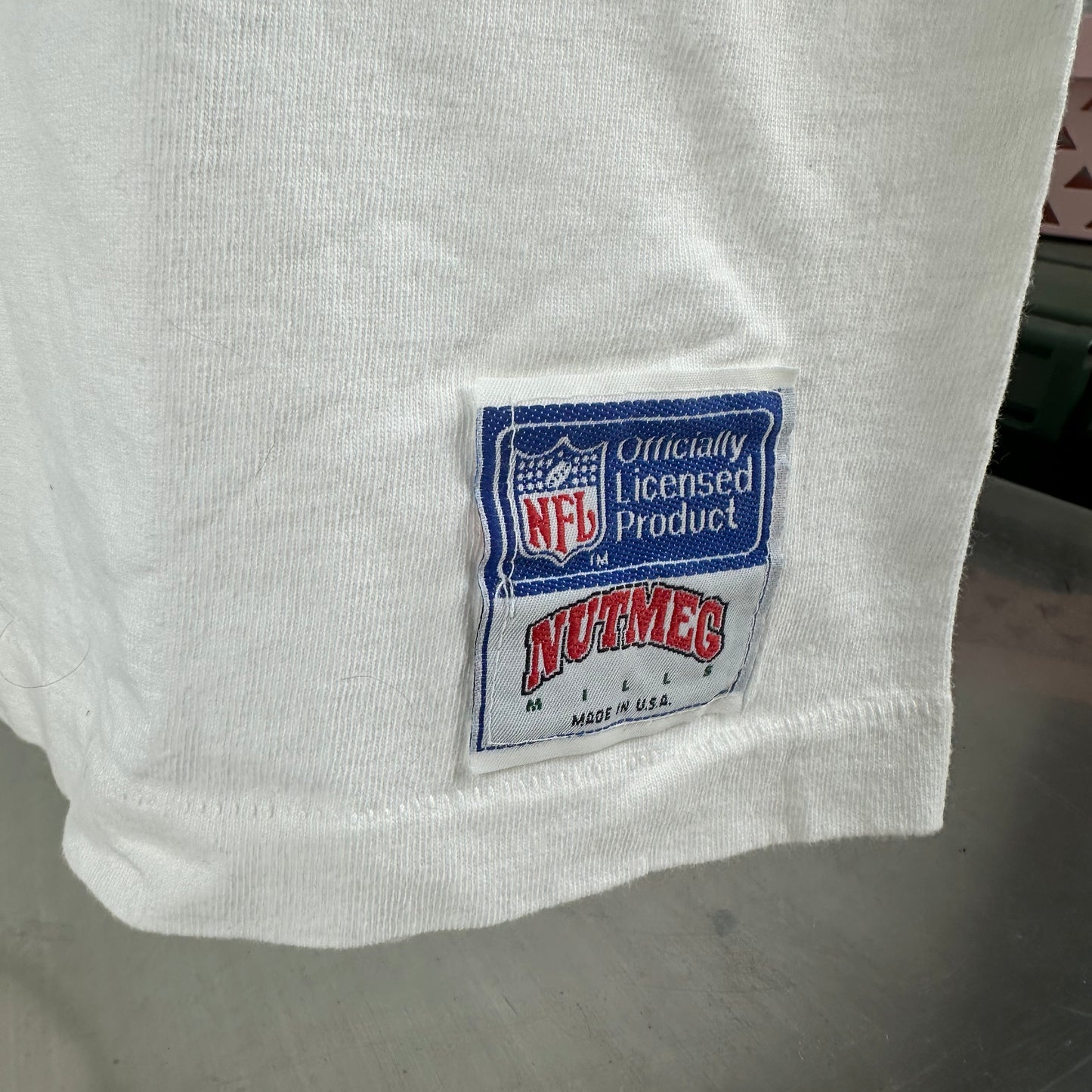 Vintage 1988 Los Angeles Raiders NFL Jack Davis Nutmeg Single Stitch T-shirt
